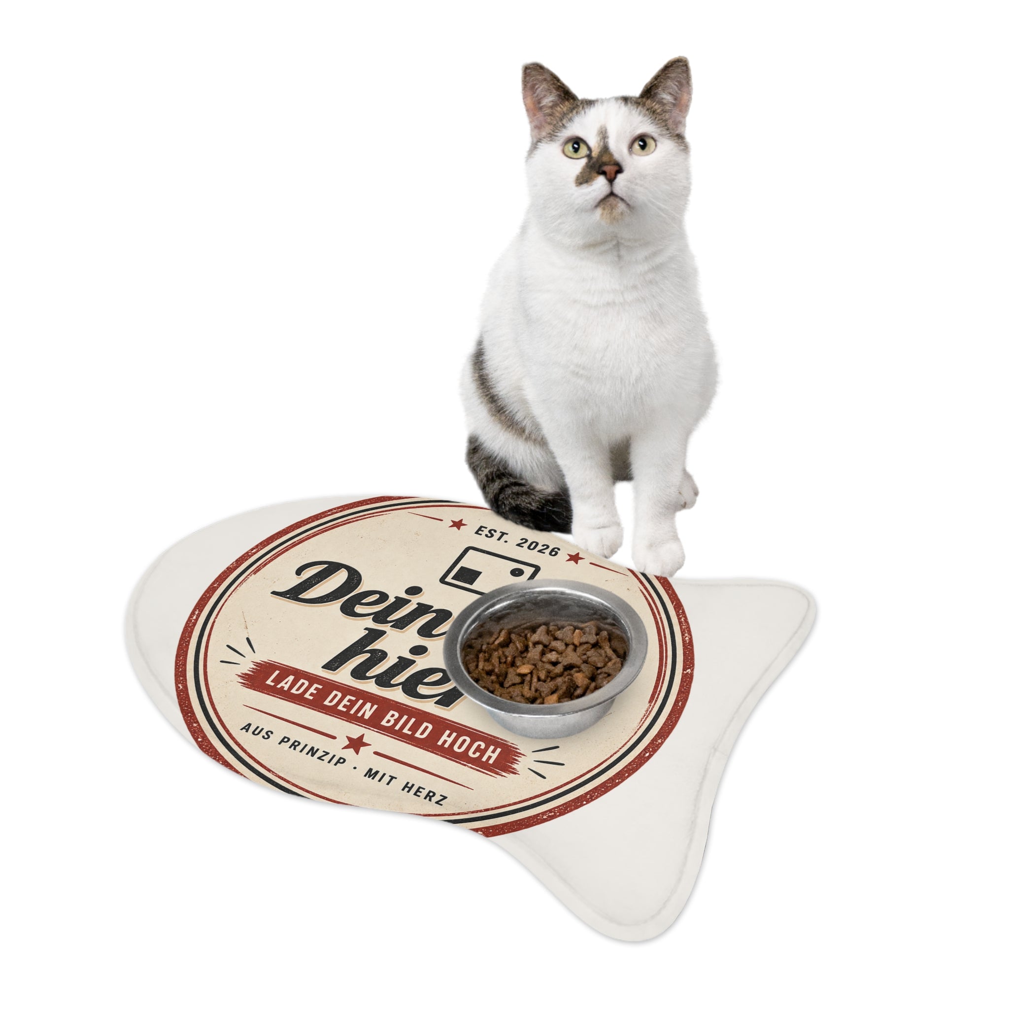 Personalized Dog Food Mat with Photo - Design Your Dog Bowl Mat