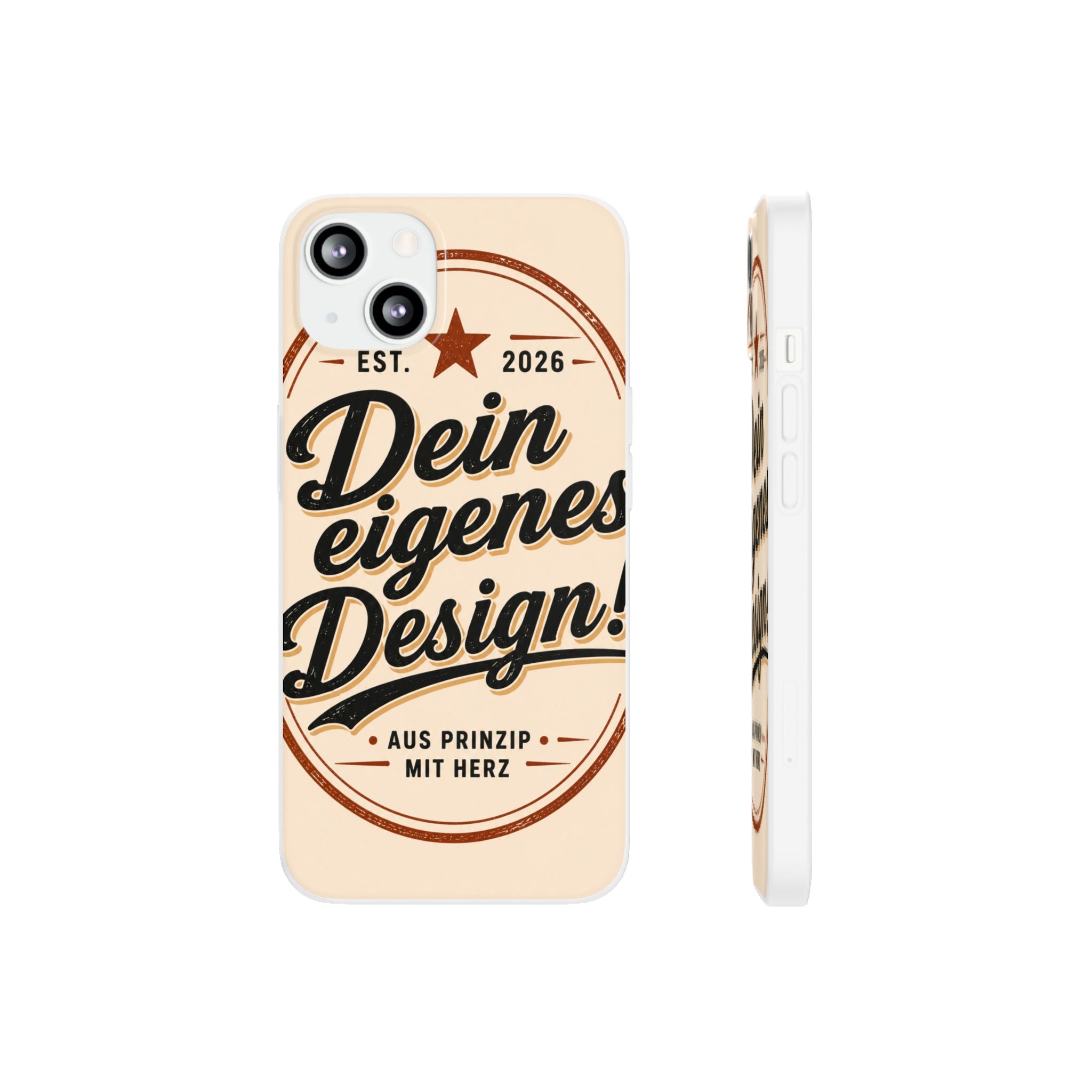 Phone Case — "Dein eigenes Design" Vintage Script Personalized Protective Case