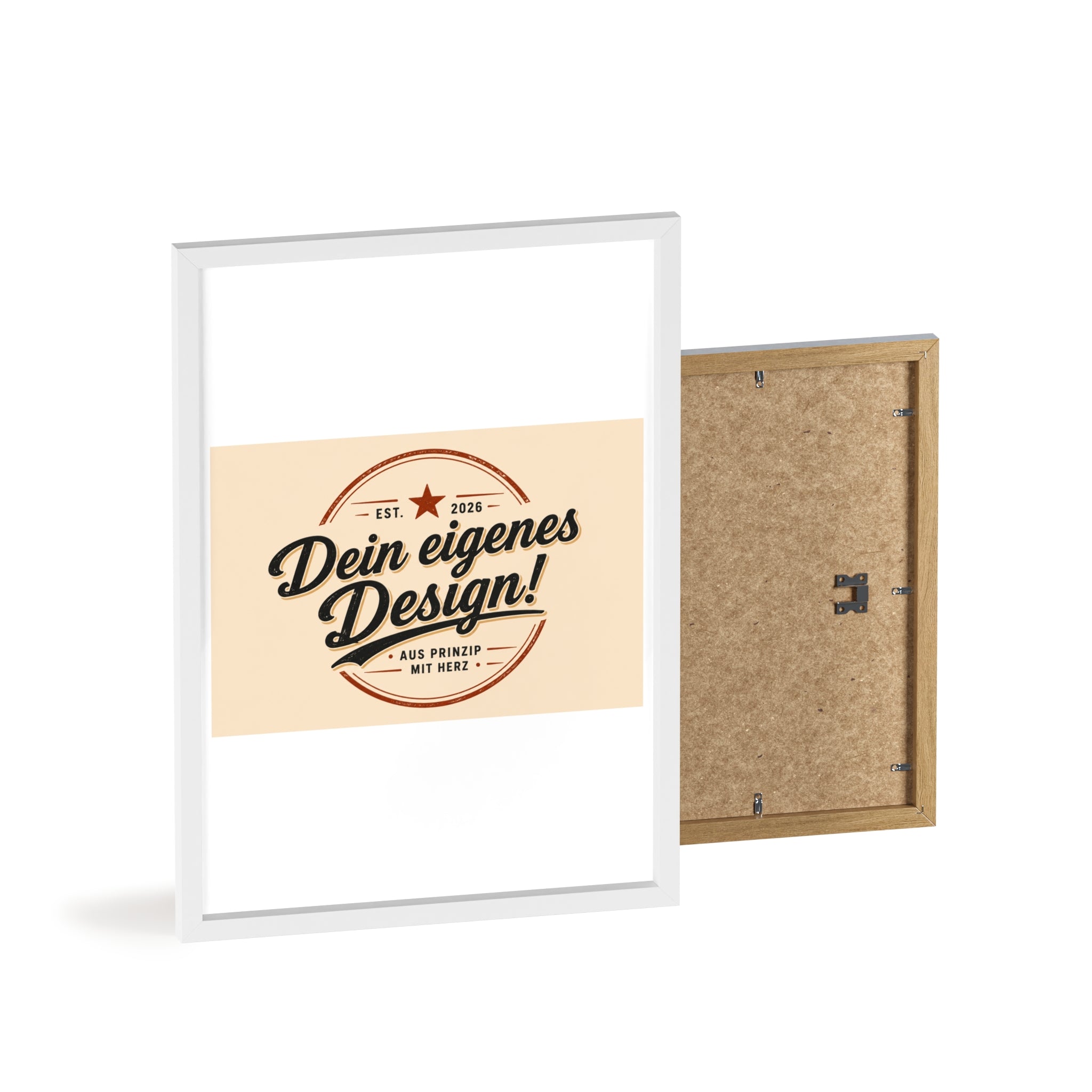 Framed Poster – "Dein eigenes Design!" Custom Wooden Frame Wall Art