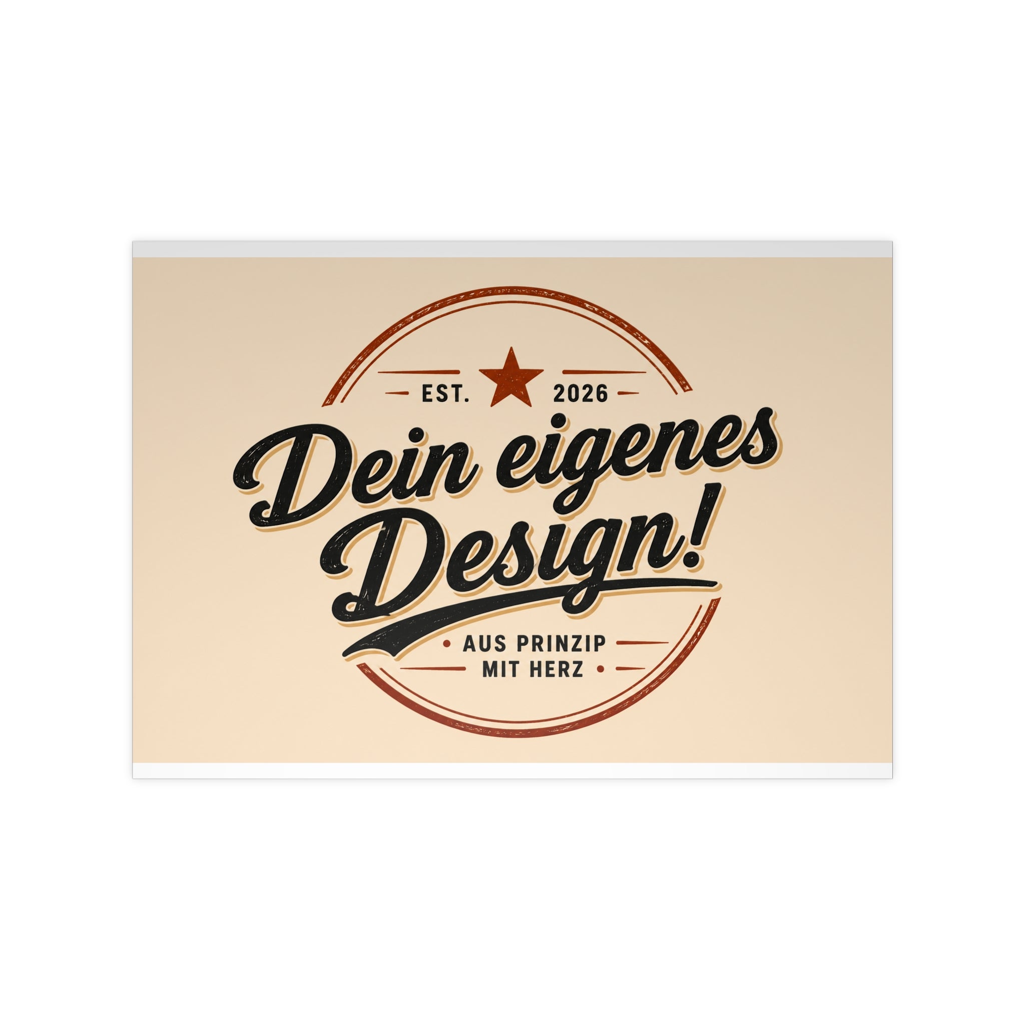 Custom Photopaper Poster — Personalizable Vintage Badge Design (Dein eigenes Design!)