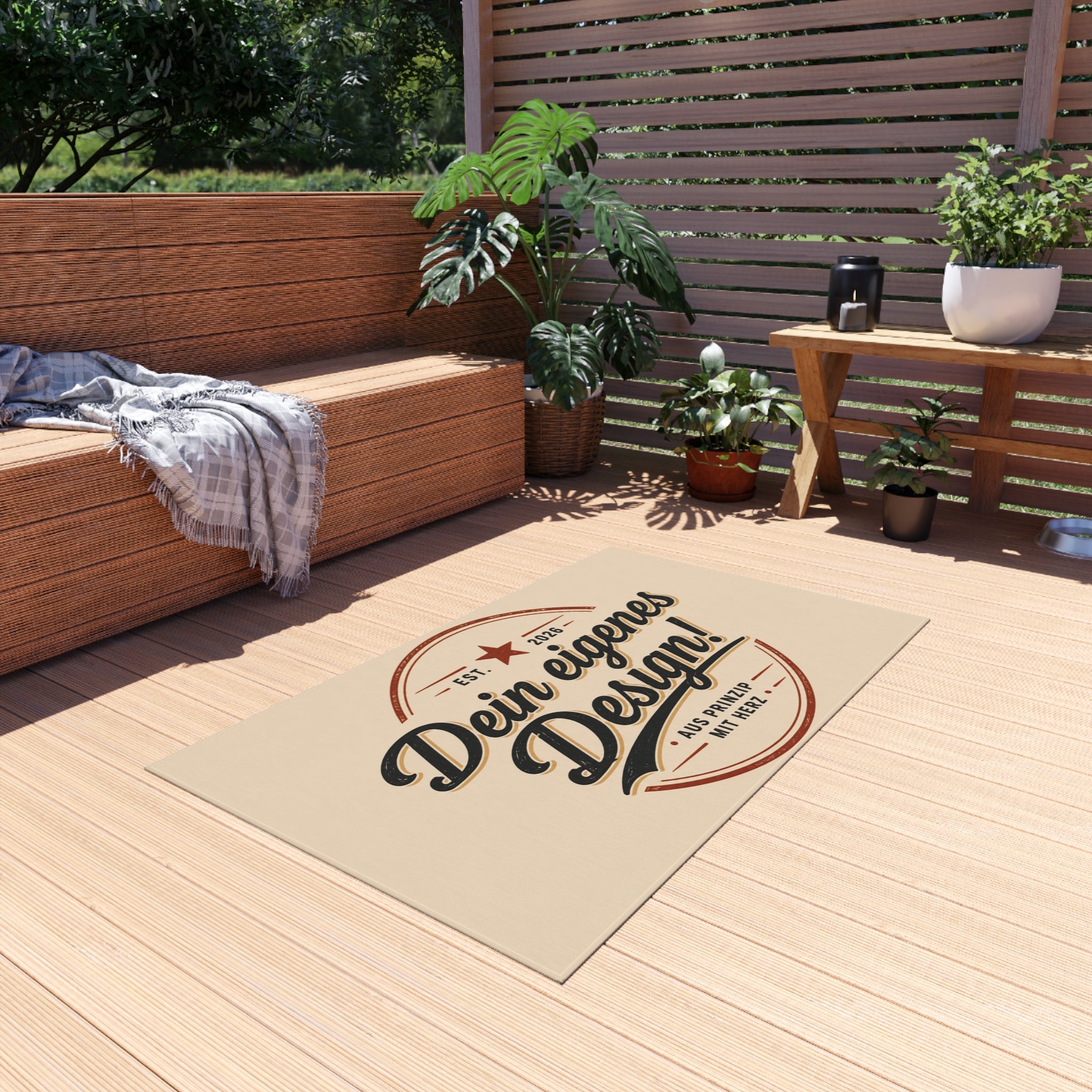 Custom Outdoor Rug — 'Dein eigenes Design!' Vintage Badge Doormat