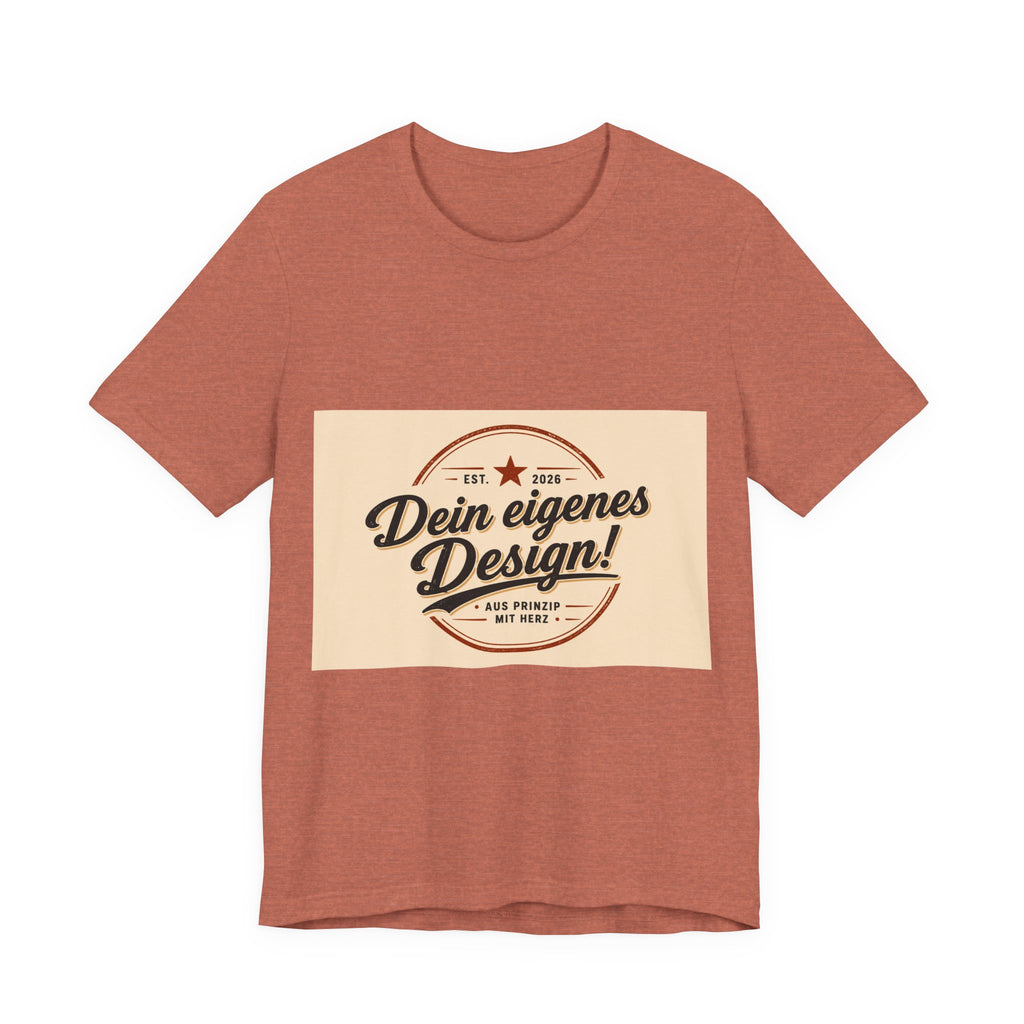 Custom Vintage Badge T-Shirt — "Dein eigenes Design" Personalized Tee