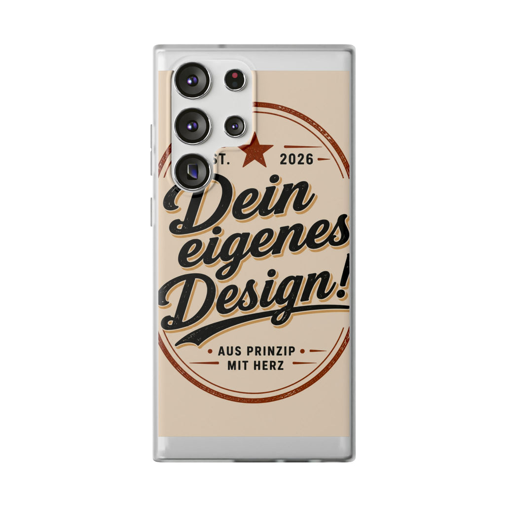 Phone Case — "Dein eigenes Design" Vintage Script Personalized Protective Case