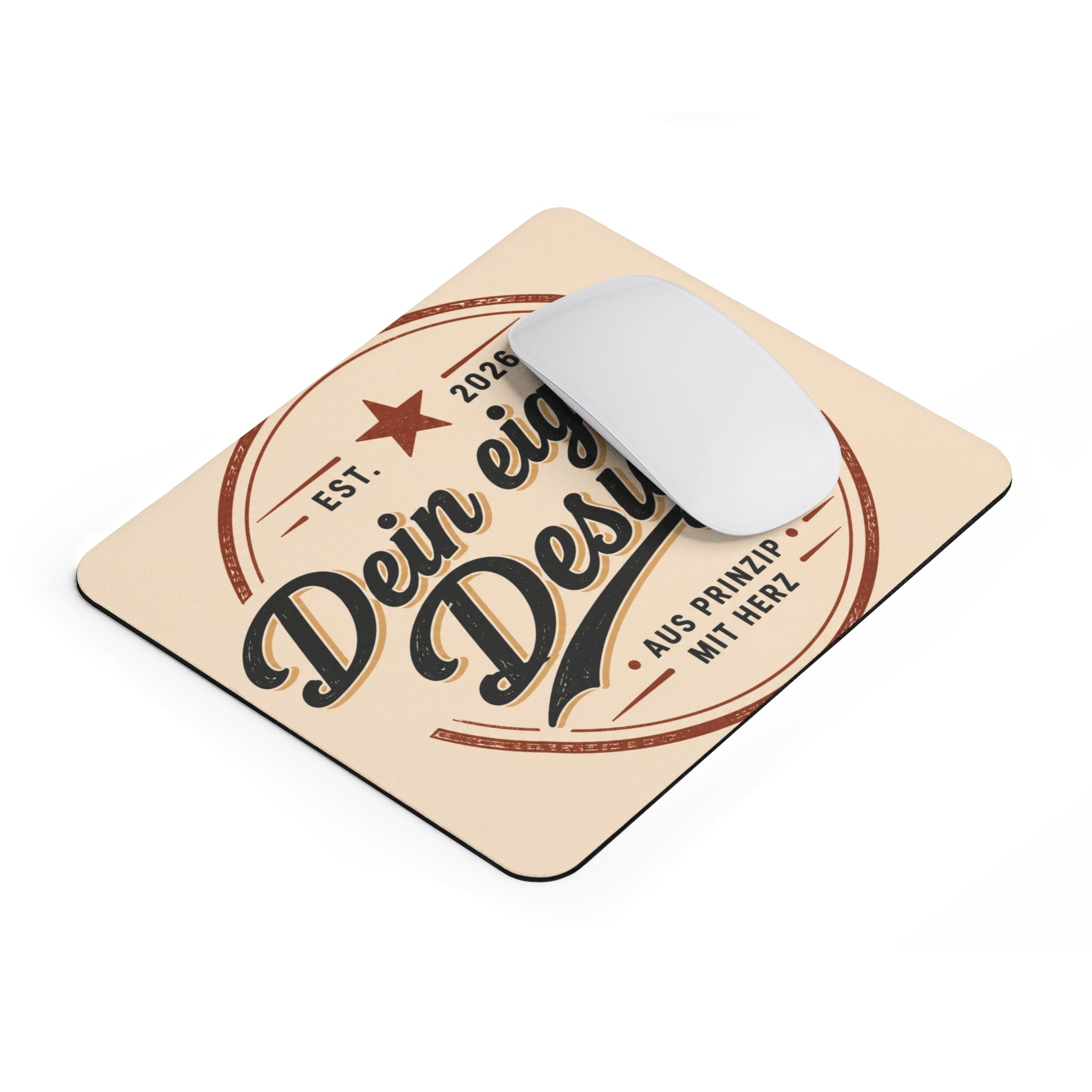 Vintage German Typography Mouse Pad — "Dein eigenes Design!"