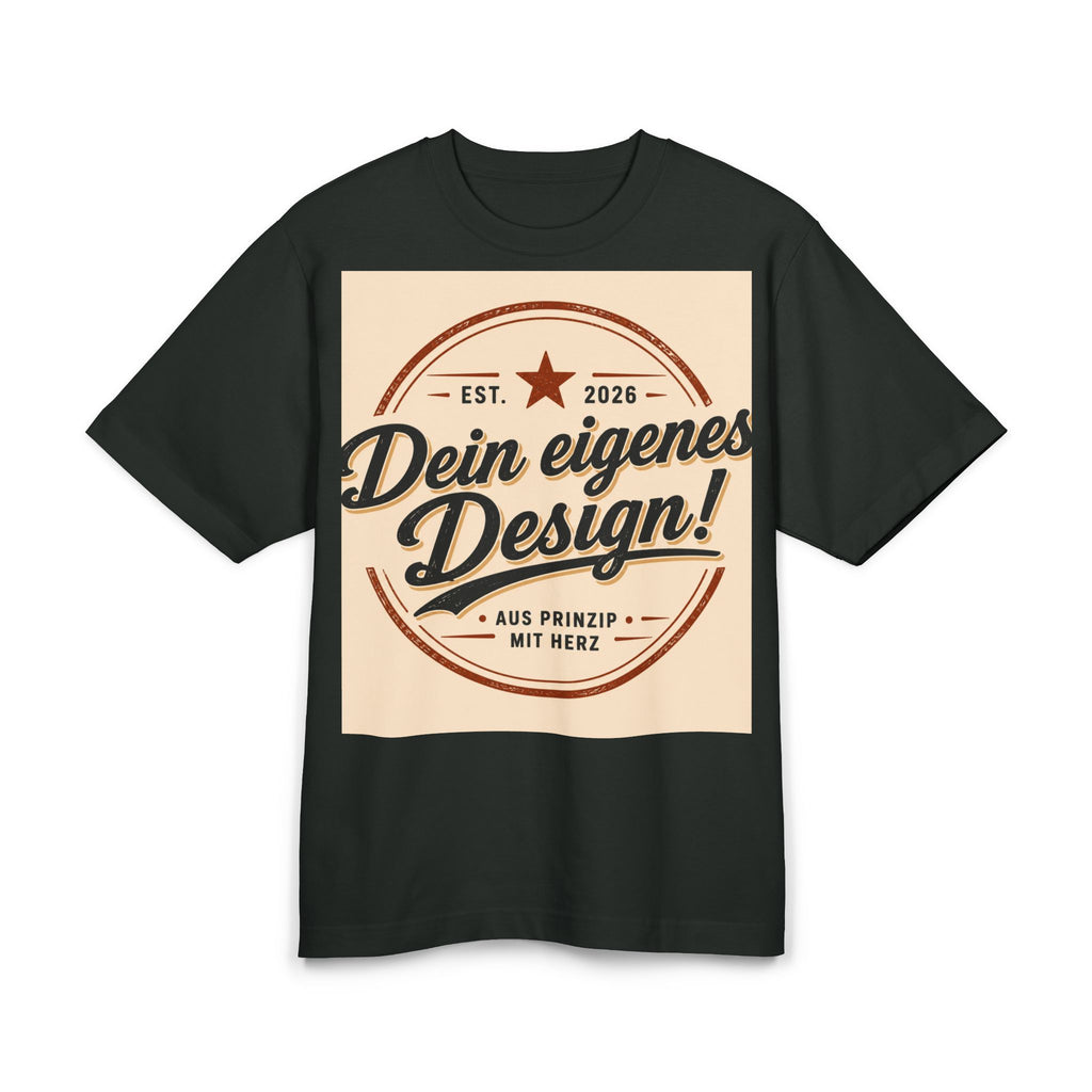 Retro Badge T‑Shirt – "Dein eigenes Design!" Custom German Logo Tee