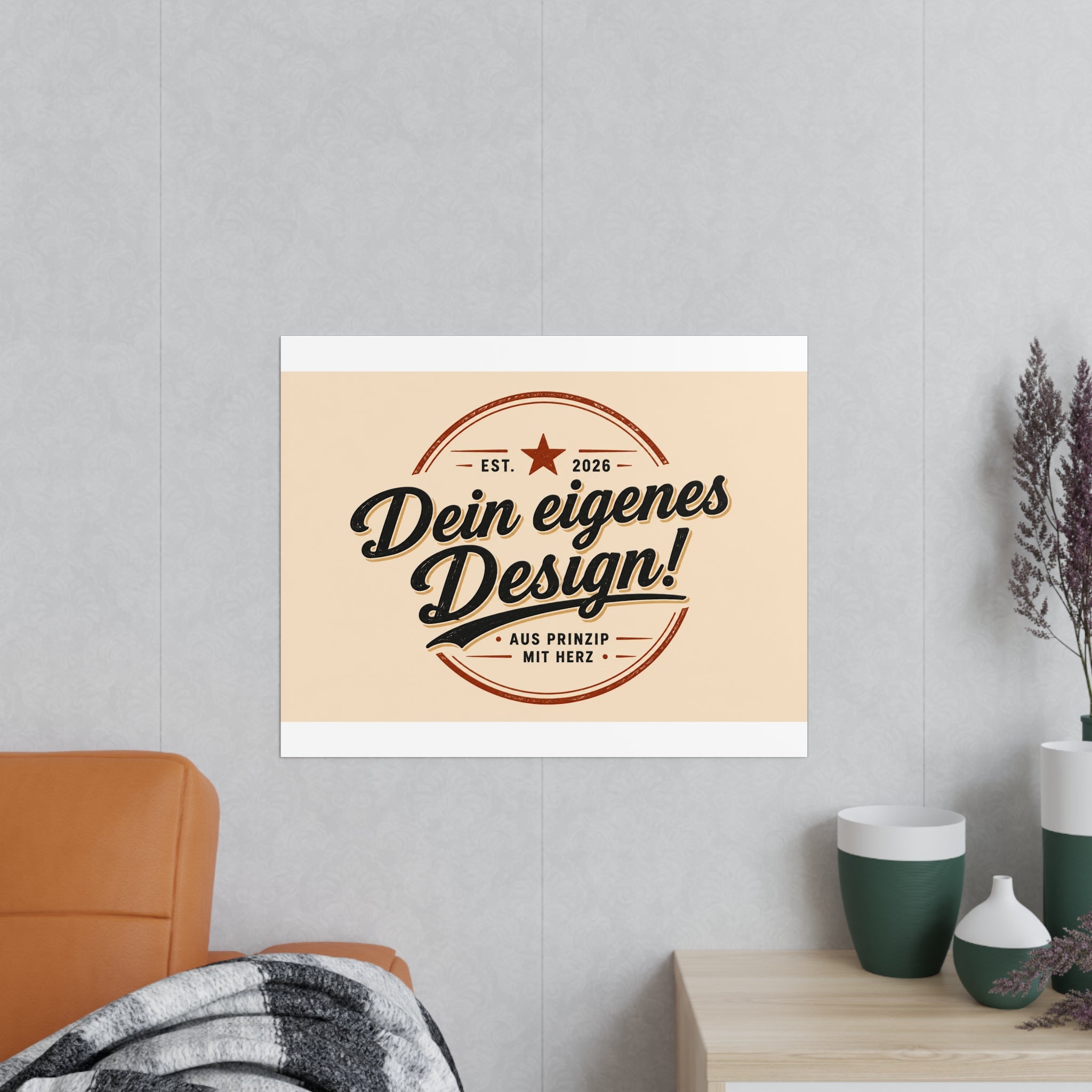 Custom Photopaper Poster — Personalizable Vintage Badge Design (Dein eigenes Design!)