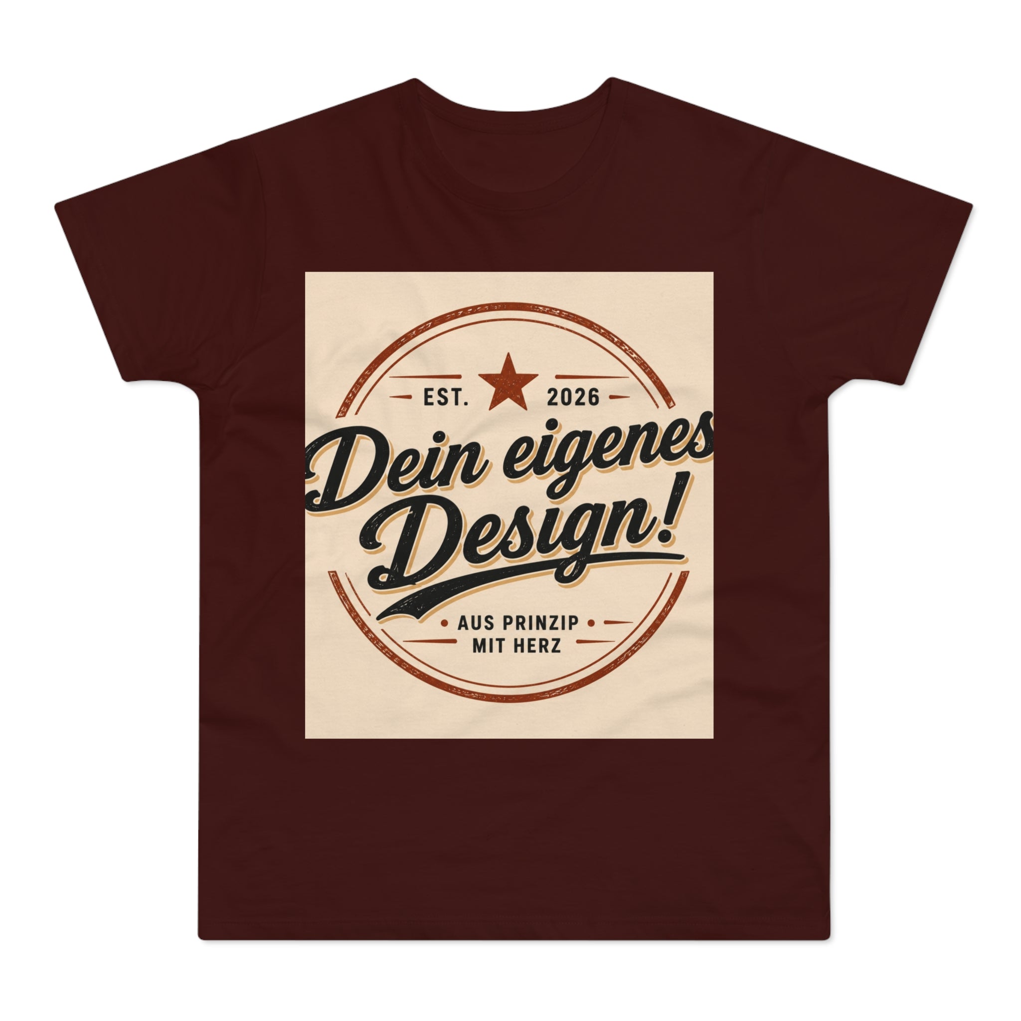 Men's Vintage Badge T‑Shirt — "Dein eigenes Design!" Retro Logo Tee