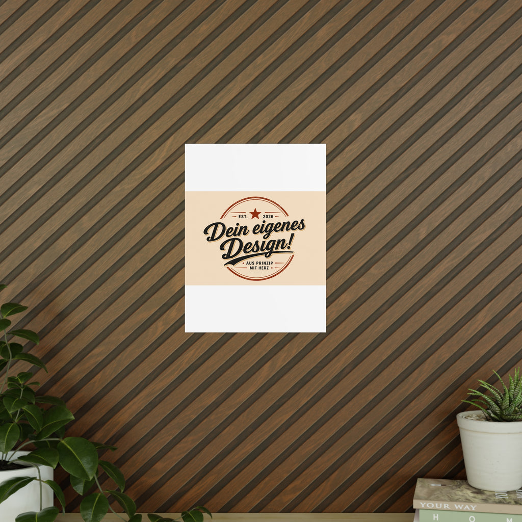 Custom Photopaper Poster — Personalizable Vintage Badge Design (Dein eigenes Design!)