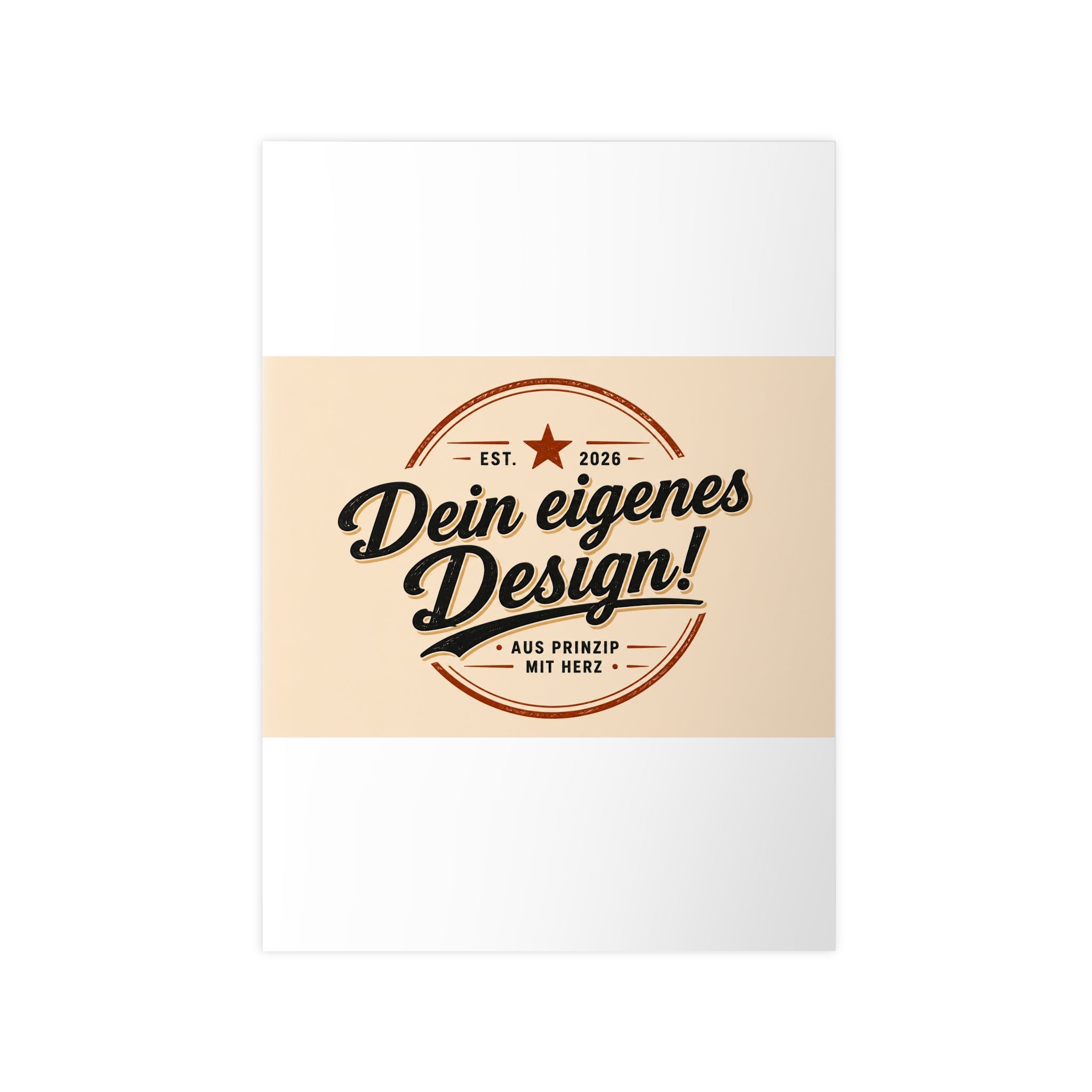 Custom Photopaper Poster — Personalizable Vintage Badge Design (Dein eigenes Design!)