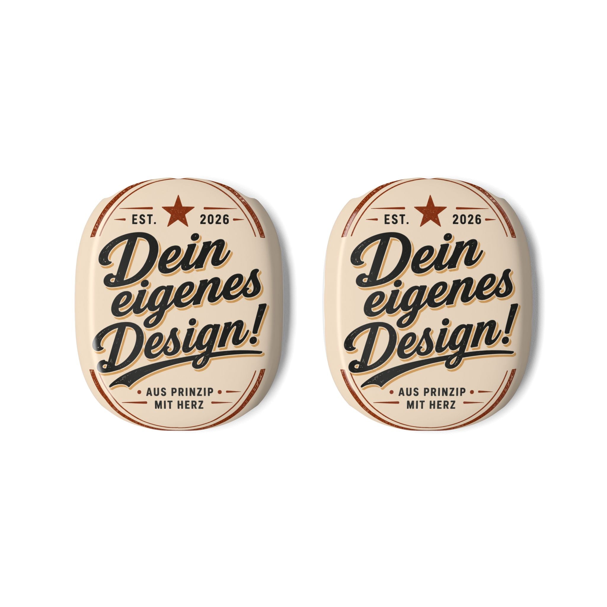 Custom Vintage Badge AirPod Max Case — "Dein eigenes Design!"