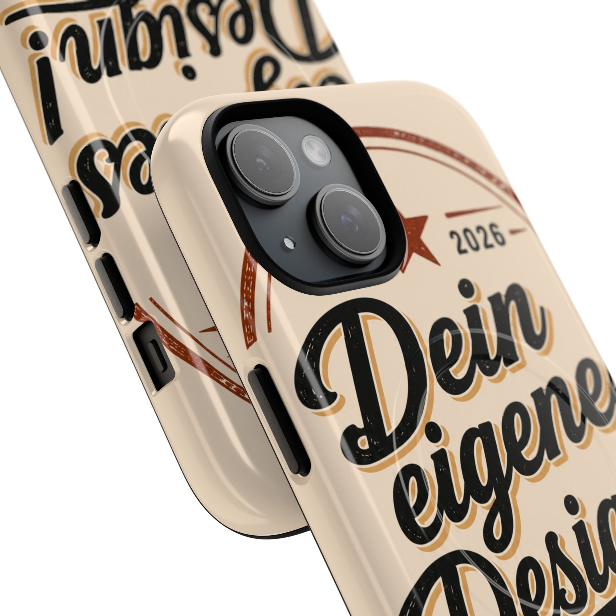 Tough Magnetic Phone Case — "Dein eigenes Design" Retro Script (Customizable)