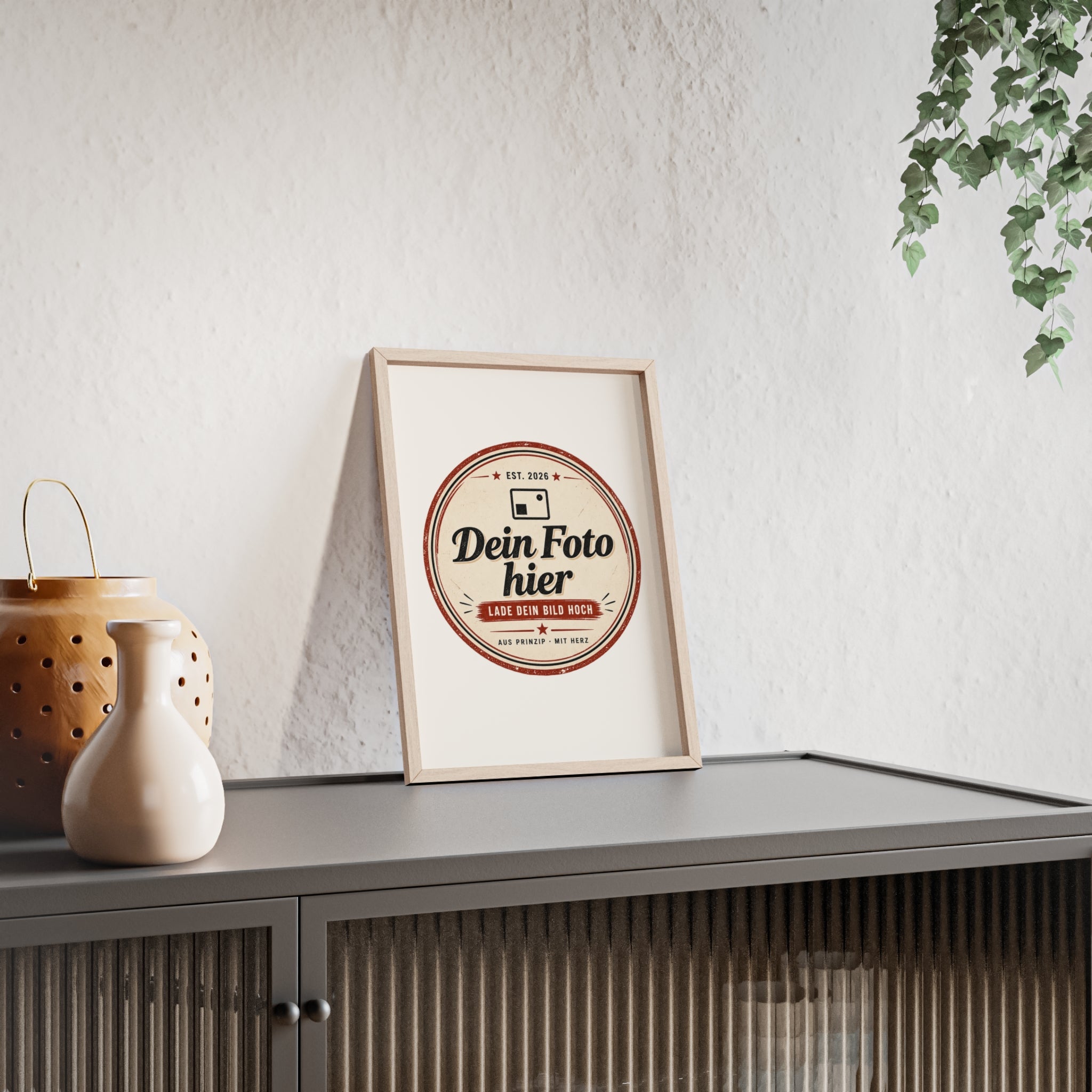 Personalized poster with wooden frame – Design a wall art with your own photo