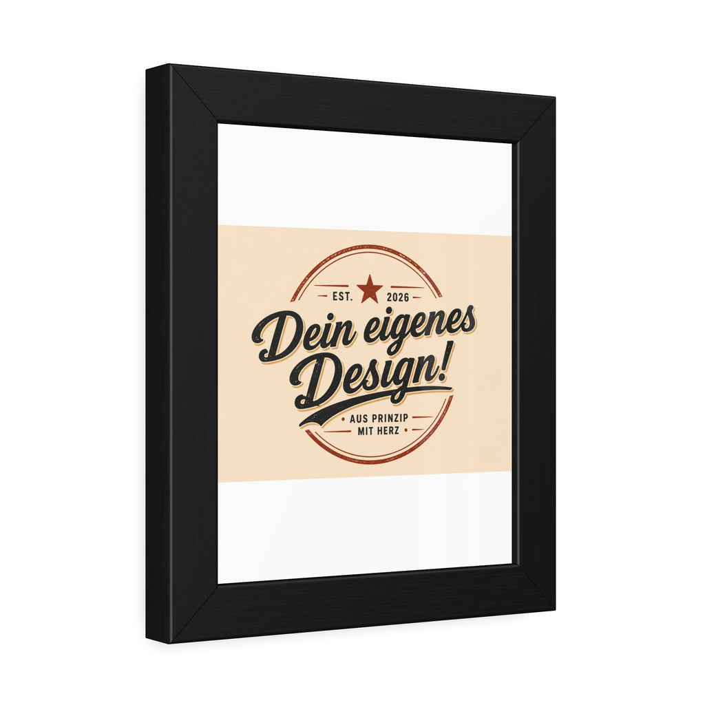 Framed Poster — Custom 'Dein eigenes Design!' Wall Art (Vintage Badge)