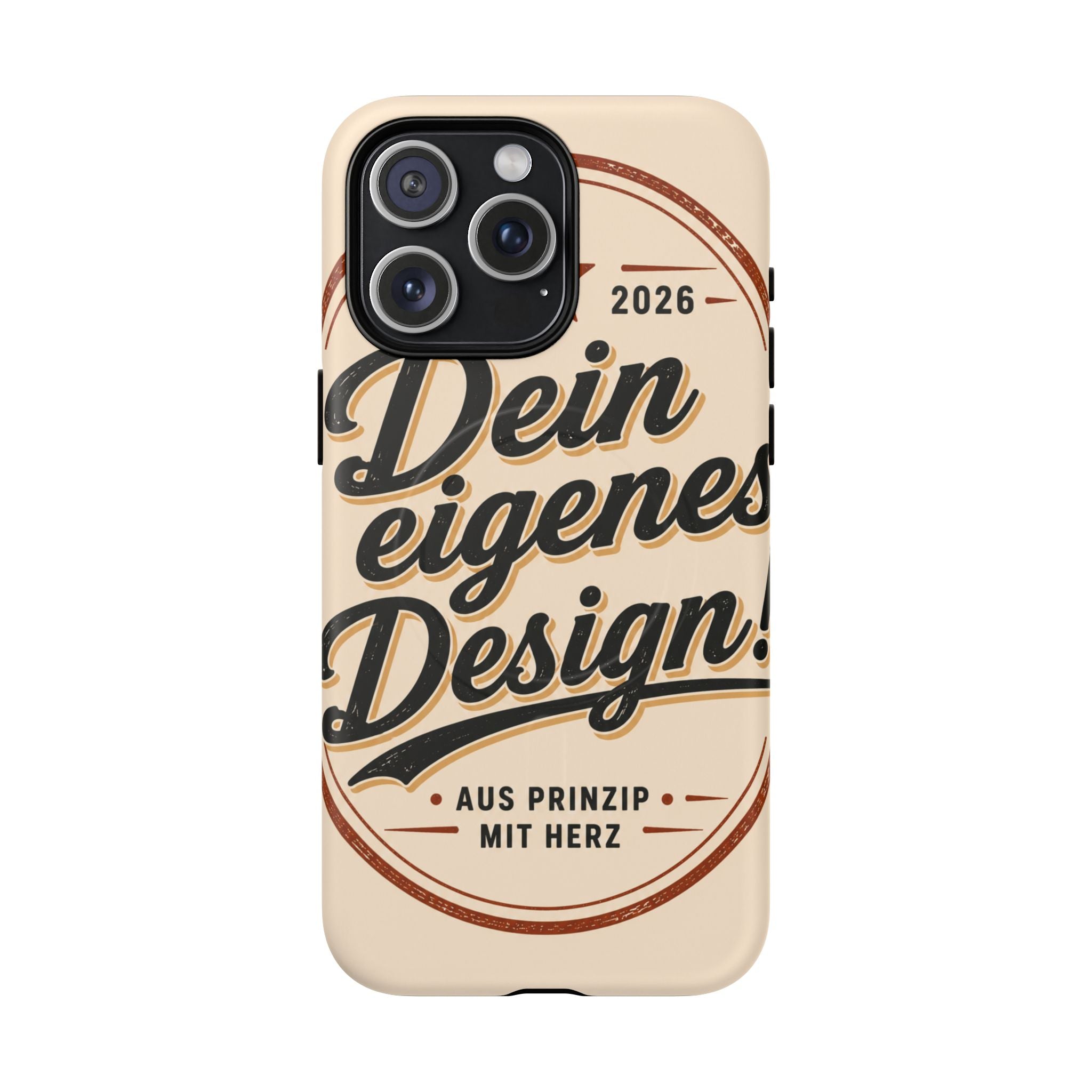 Tough Magnetic Phone Case — "Dein eigenes Design" Retro Script (Customizable)