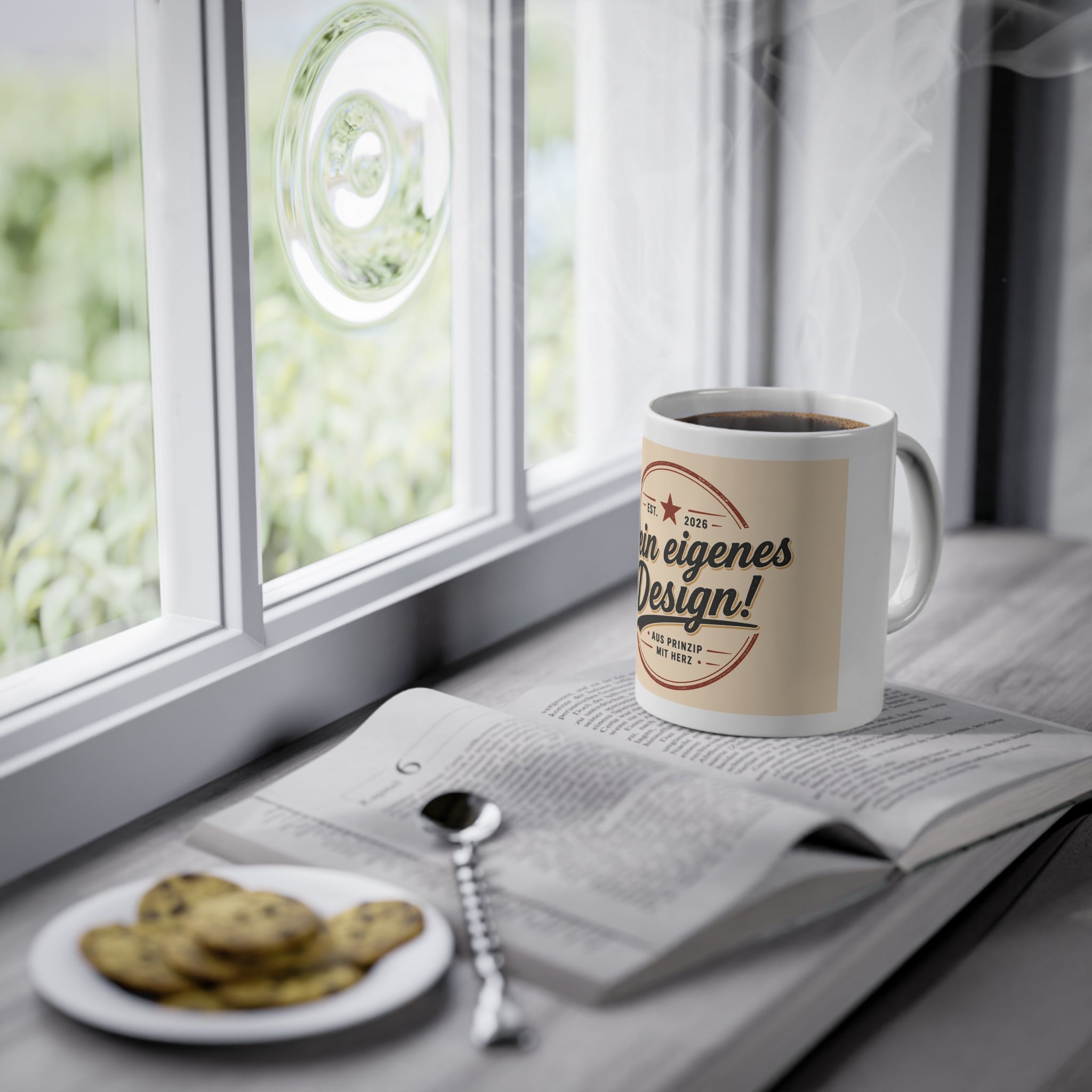 Kaffeetasse personalisiert mit Foto – Weiße Tasse 11oz selbst gestalten