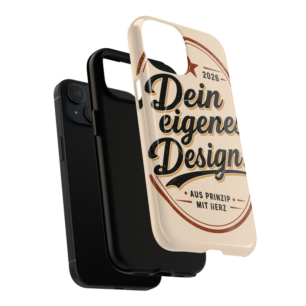 Tough Magnetic Phone Case — "Dein eigenes Design" Retro Script (Customizable)