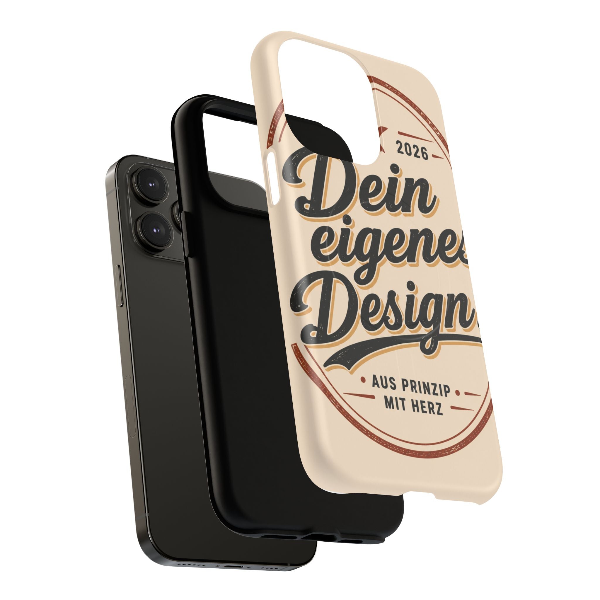 Tough Magnetic Phone Case — "Dein eigenes Design" Retro Script (Customizable)