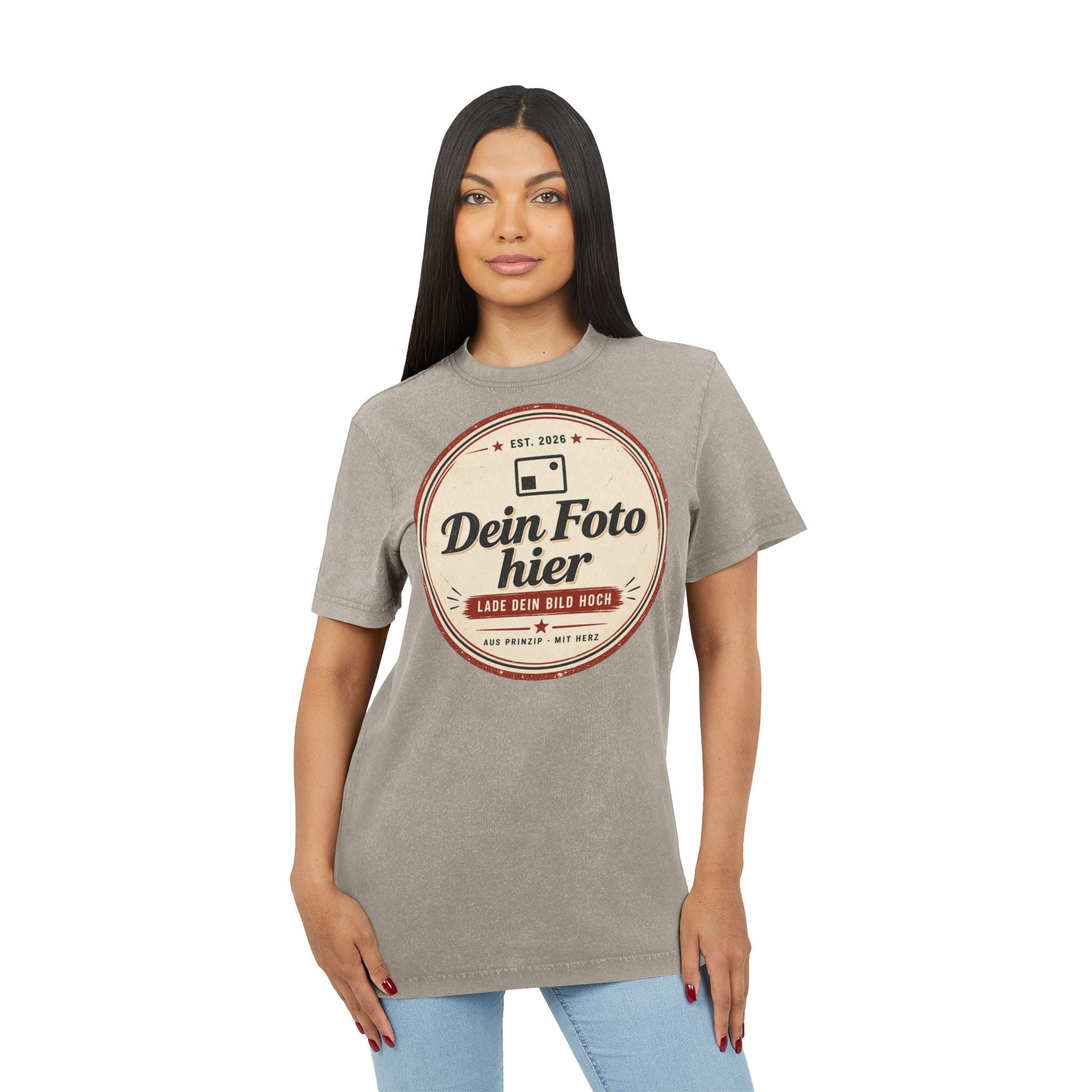 Personalised Acid Wash T-Shirt – Design with your own photo