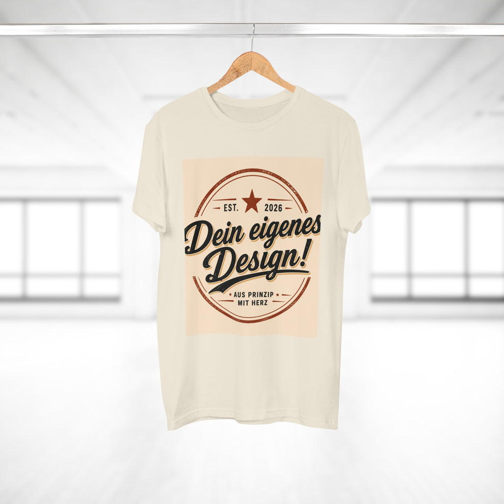 Men's Vintage Badge T‑Shirt — "Dein eigenes Design!" Retro Logo Tee