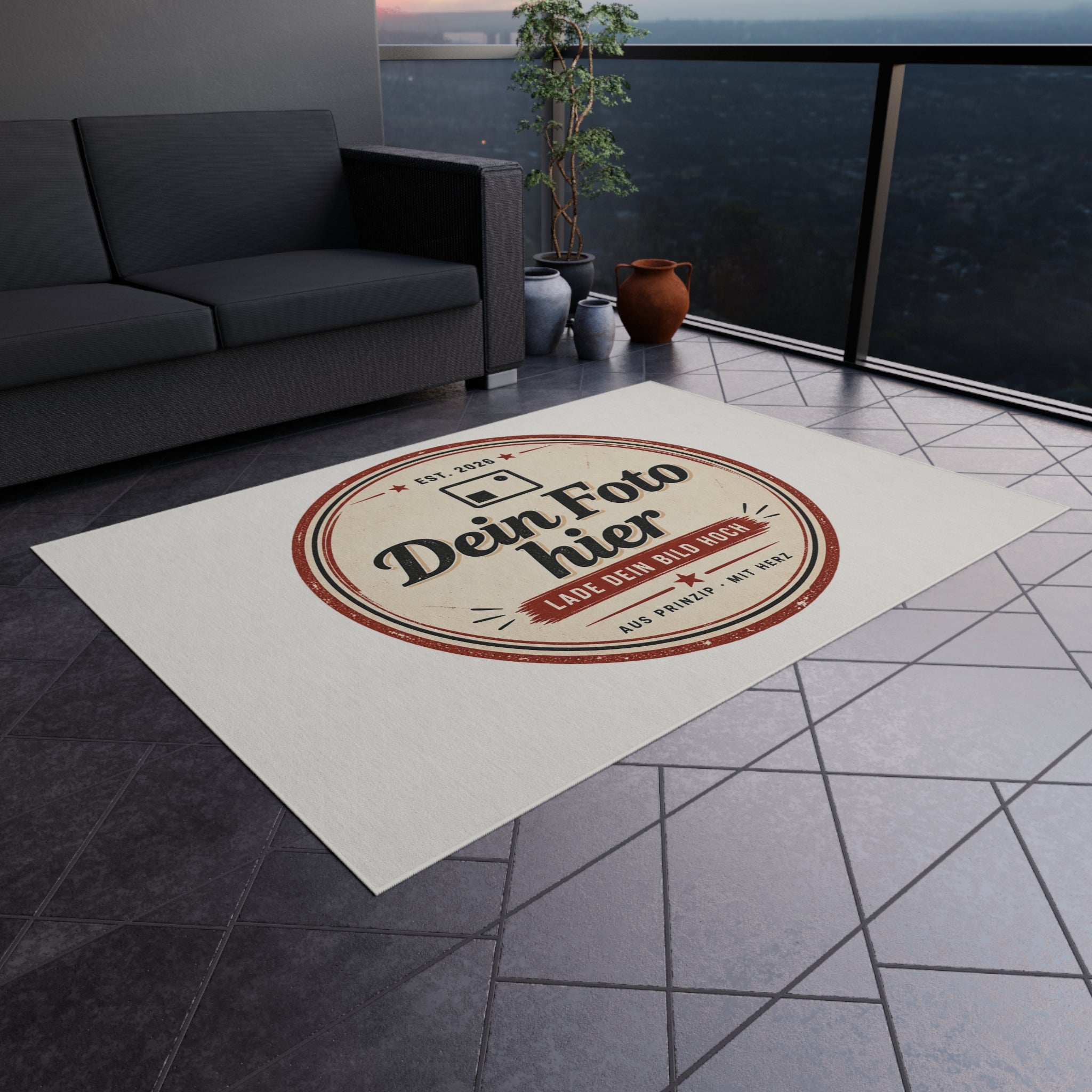Doormat personalized with photo – Outdoor rug designed with your own motif
