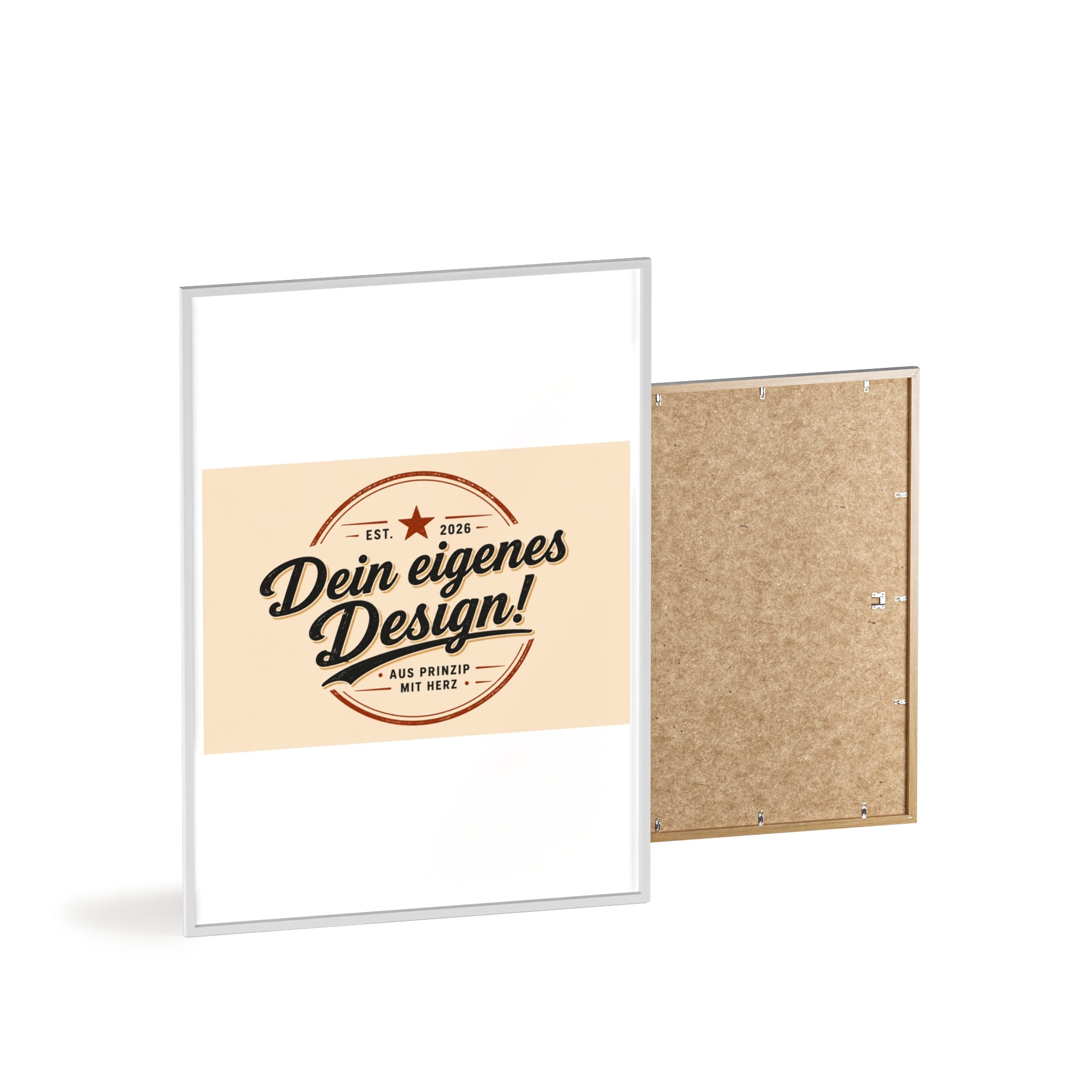 Framed Poster – "Dein eigenes Design!" Custom Wooden Frame Wall Art