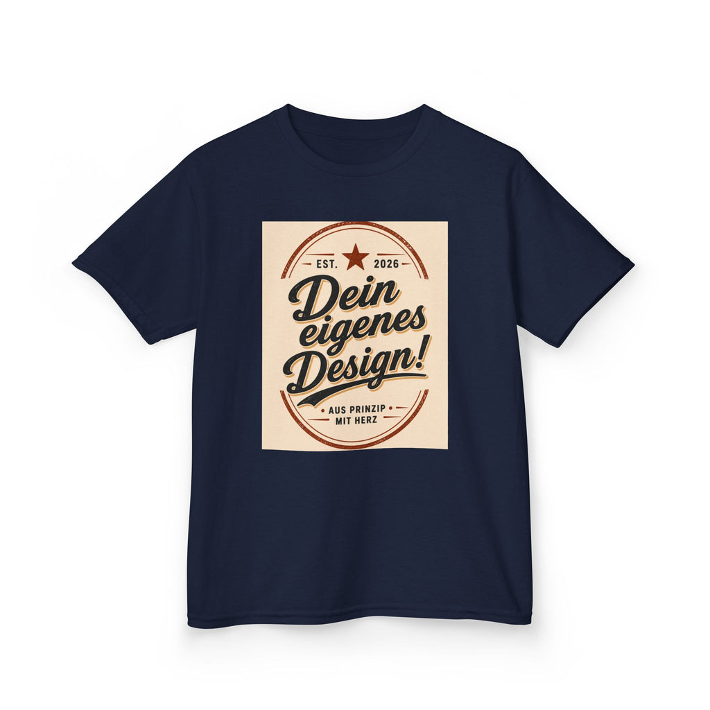 Kids T‑Shirt — "Dein eigenes Design!" Vintage Badge Graphic