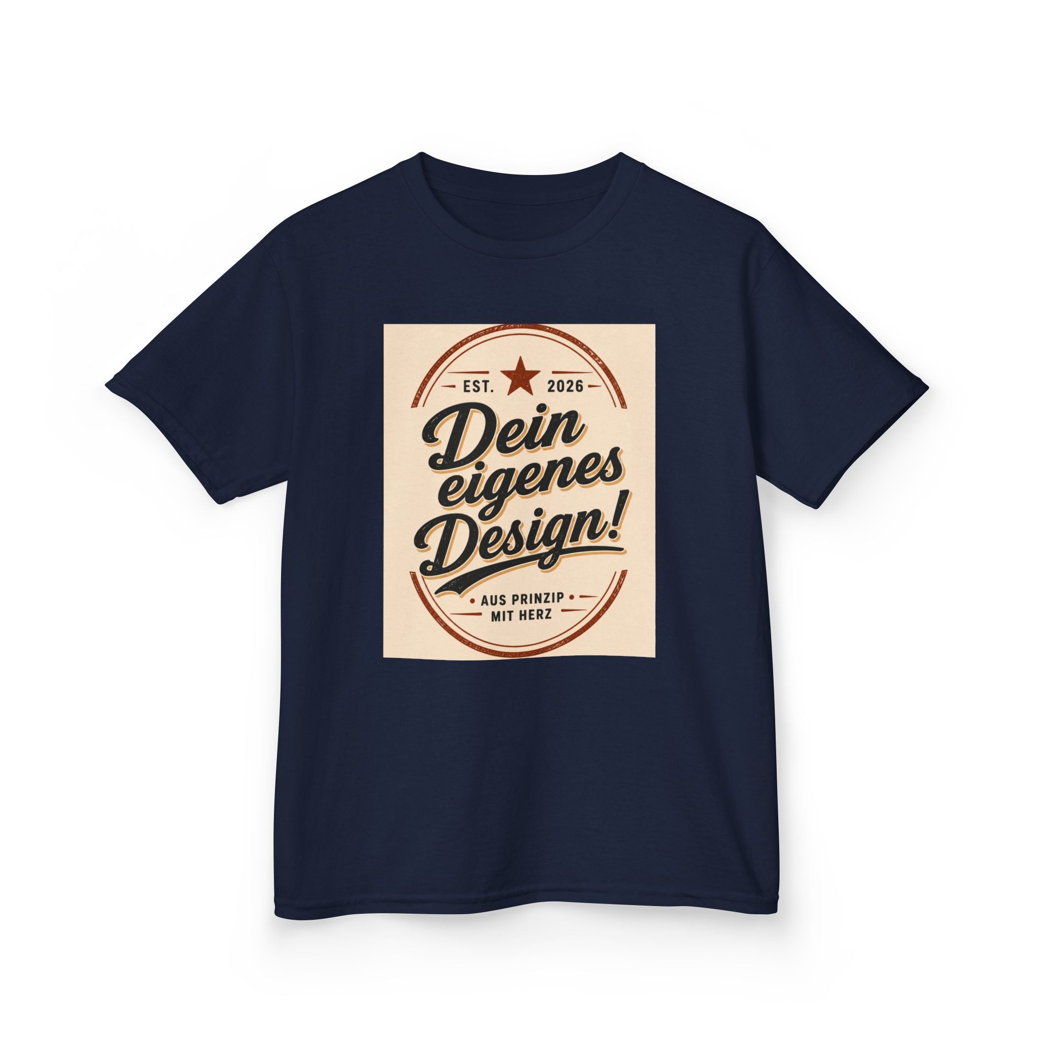 Kids T‑Shirt — "Dein eigenes Design!" Vintage Badge Graphic