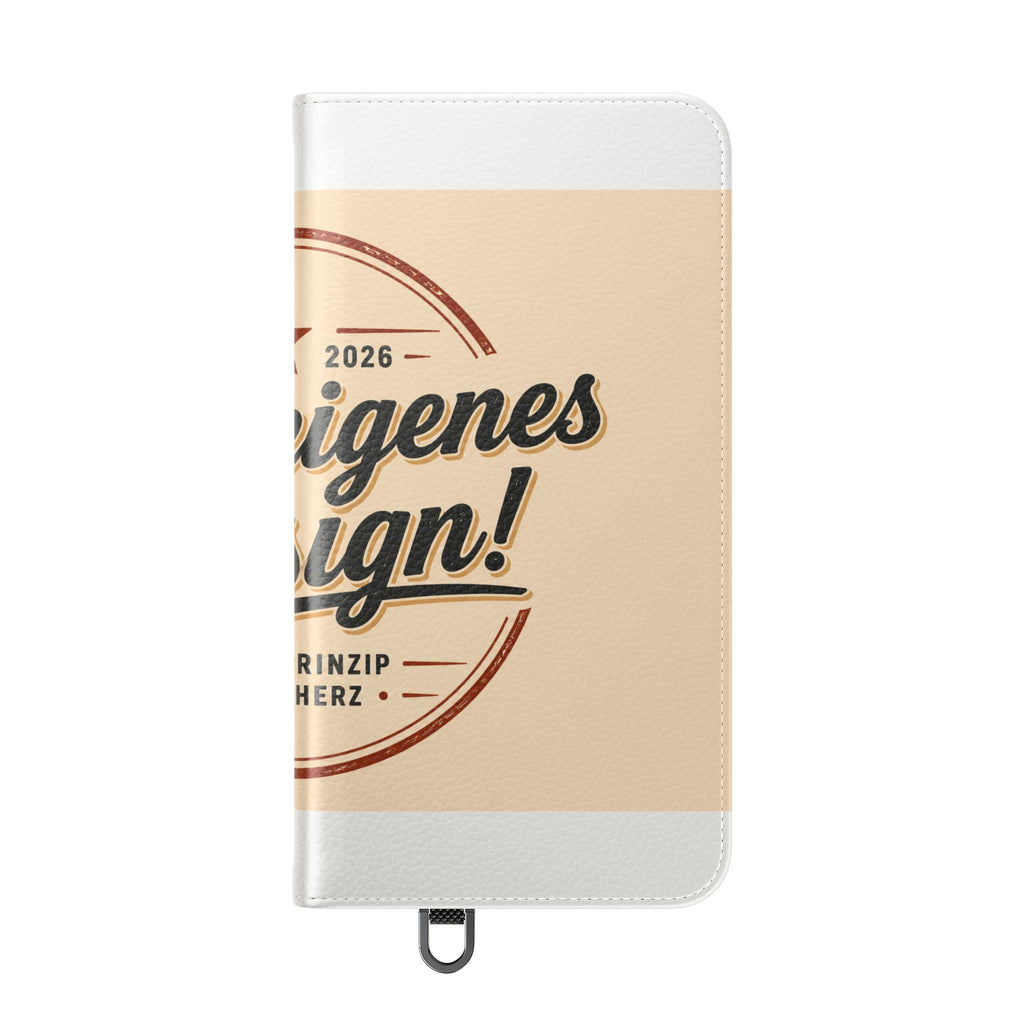 Flip Case Phone Wallet — "Dein eigenes Design!" Vintage Emblem