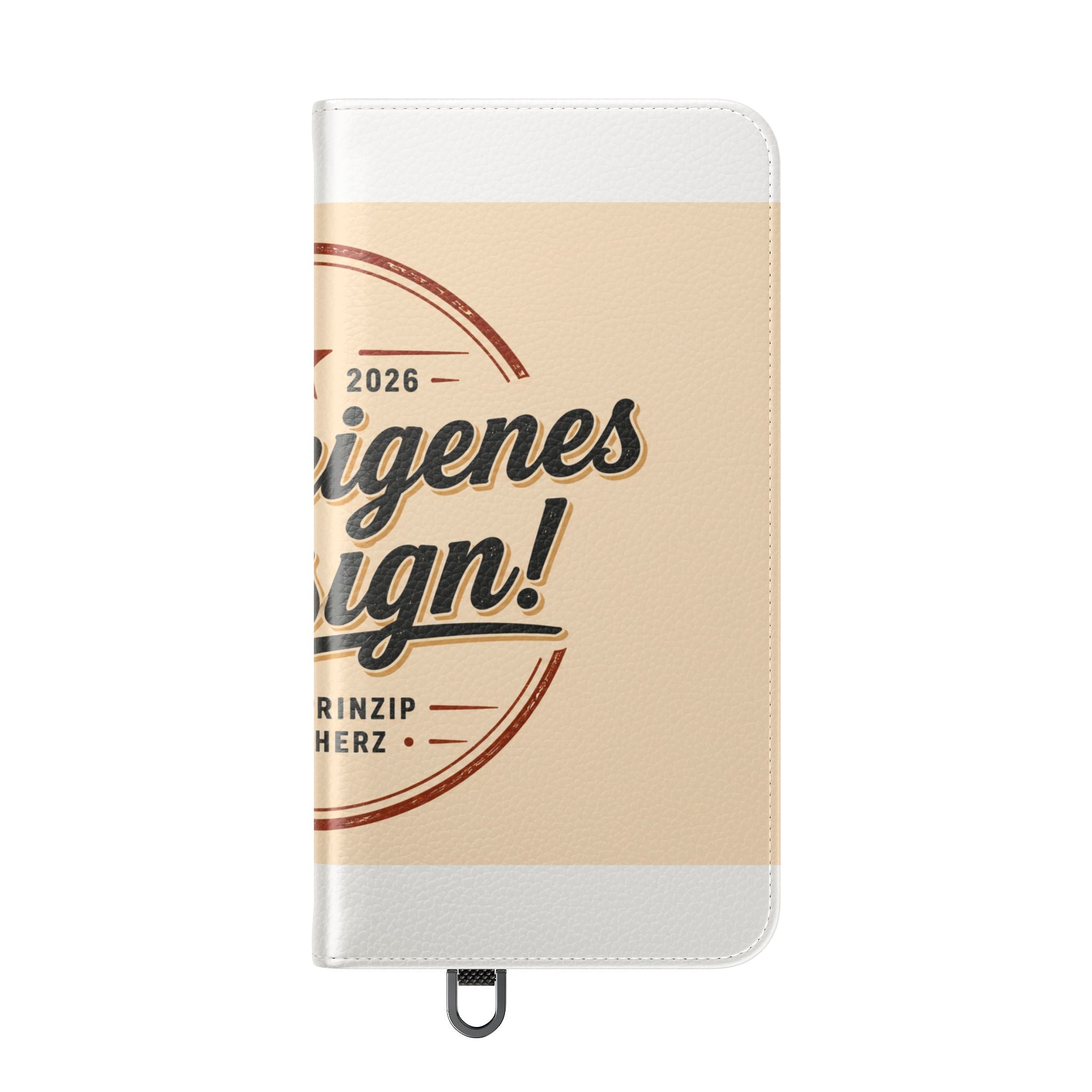 Flip Case Phone Wallet — "Dein eigenes Design!" Vintage Emblem
