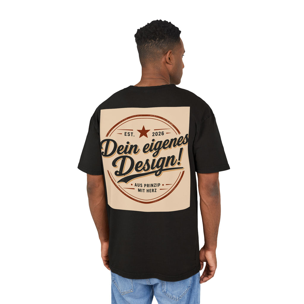 Vintage Logo Tee — "Dein eigenes Design!" Acid Wash Oversized Shirt