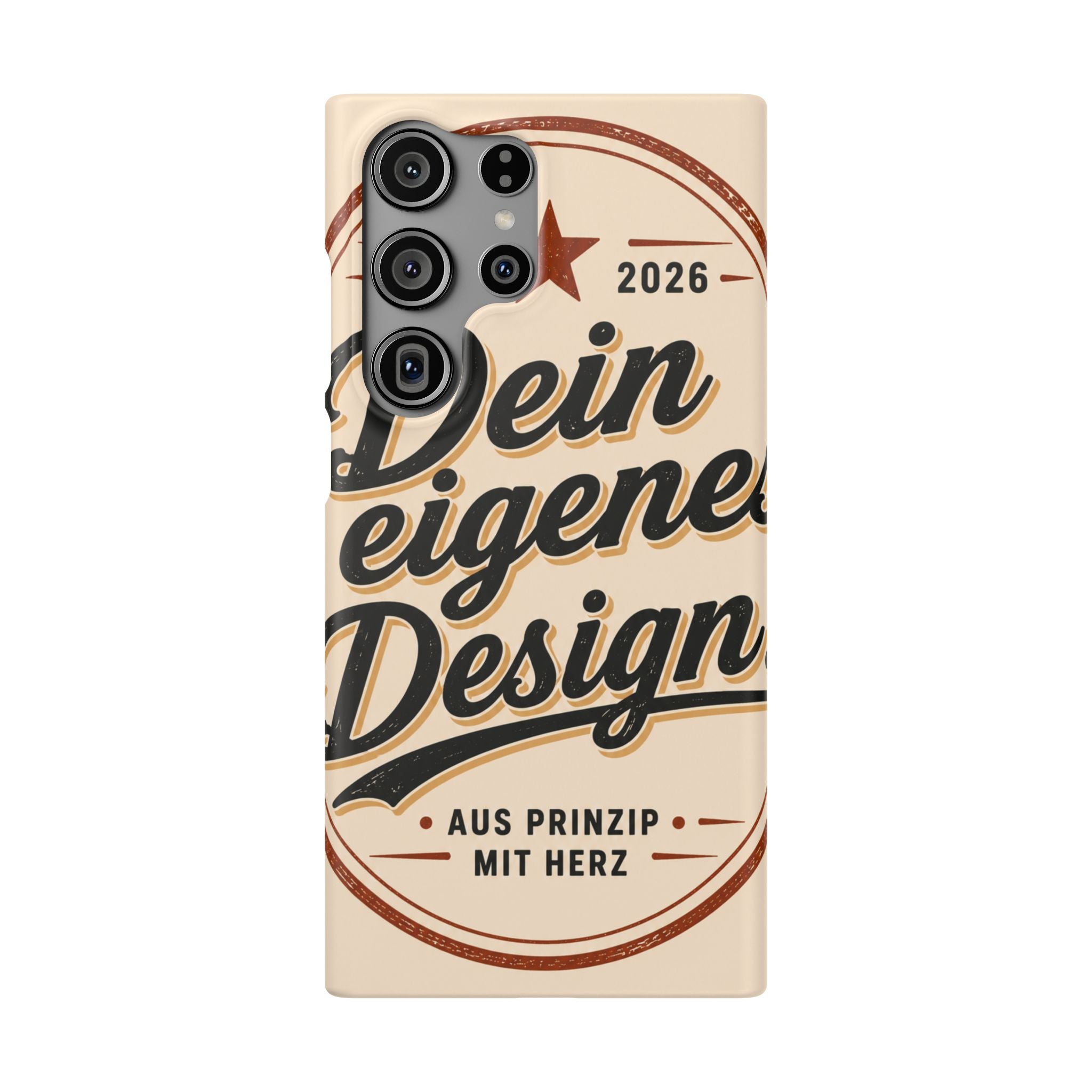 Phone Case — Retro "Dein eigenes Design" Customizable Snap Case