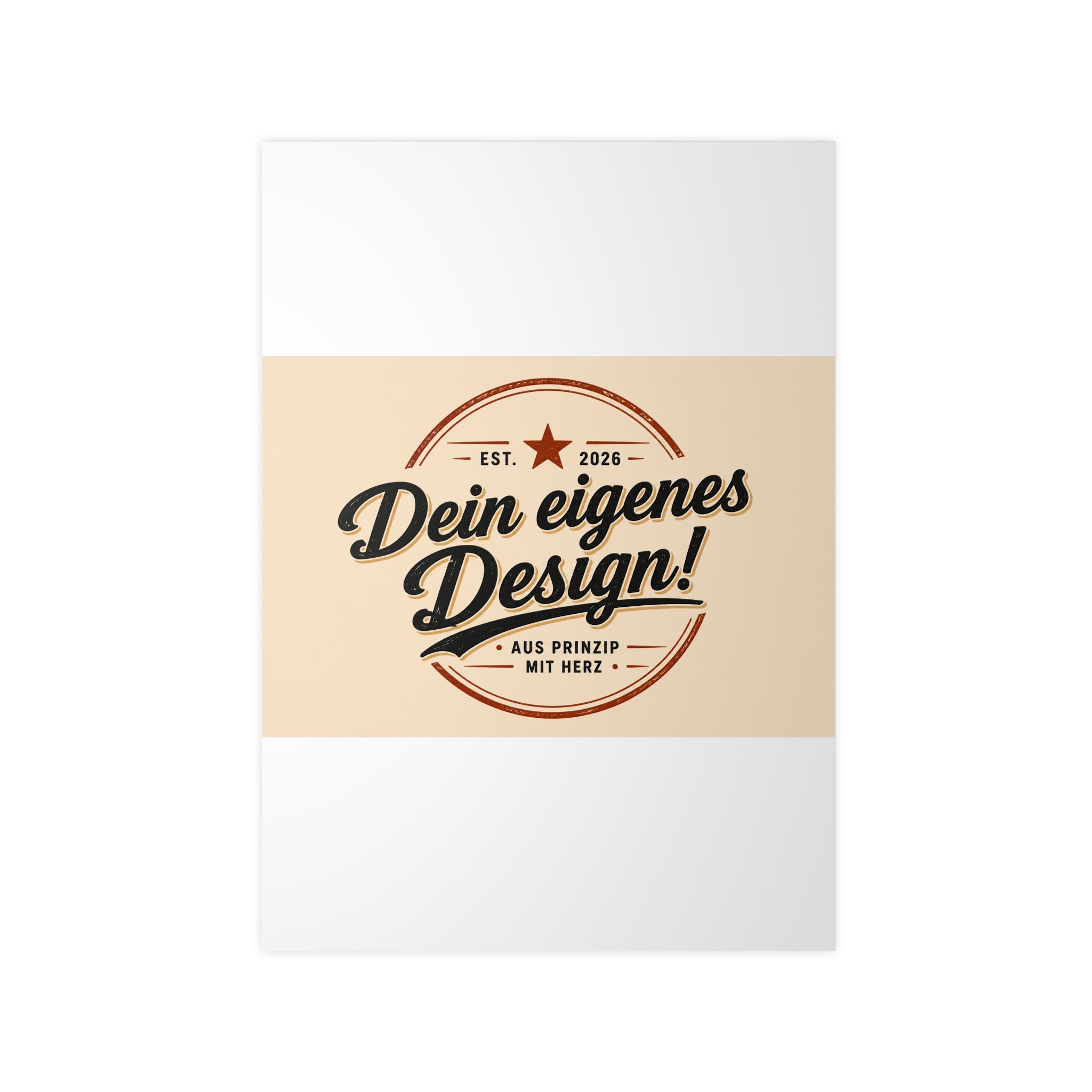 Custom Photopaper Poster — Personalizable Vintage Badge Design (Dein eigenes Design!)