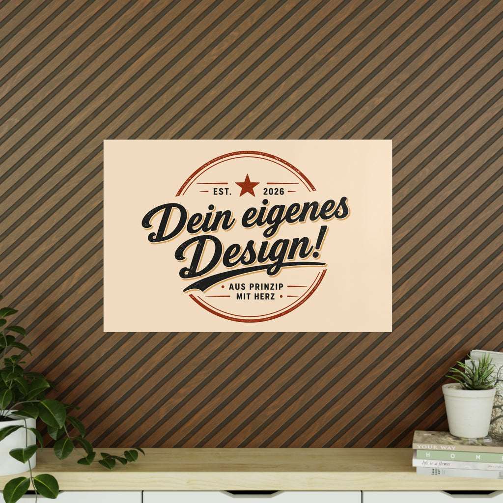 Custom Photopaper Poster — Personalizable Vintage Badge Design (Dein eigenes Design!)