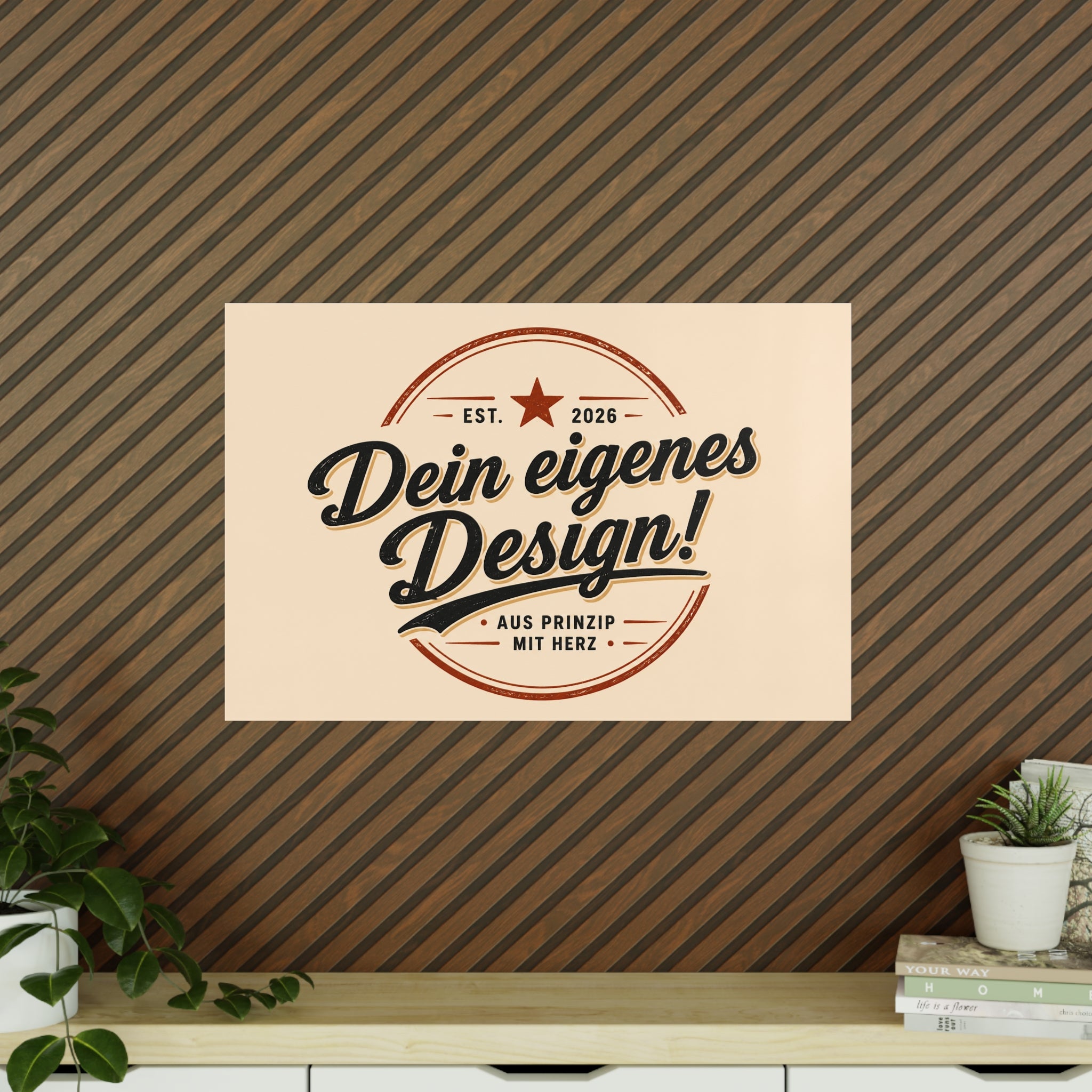 Custom Photopaper Poster — Personalizable Vintage Badge Design (Dein eigenes Design!)