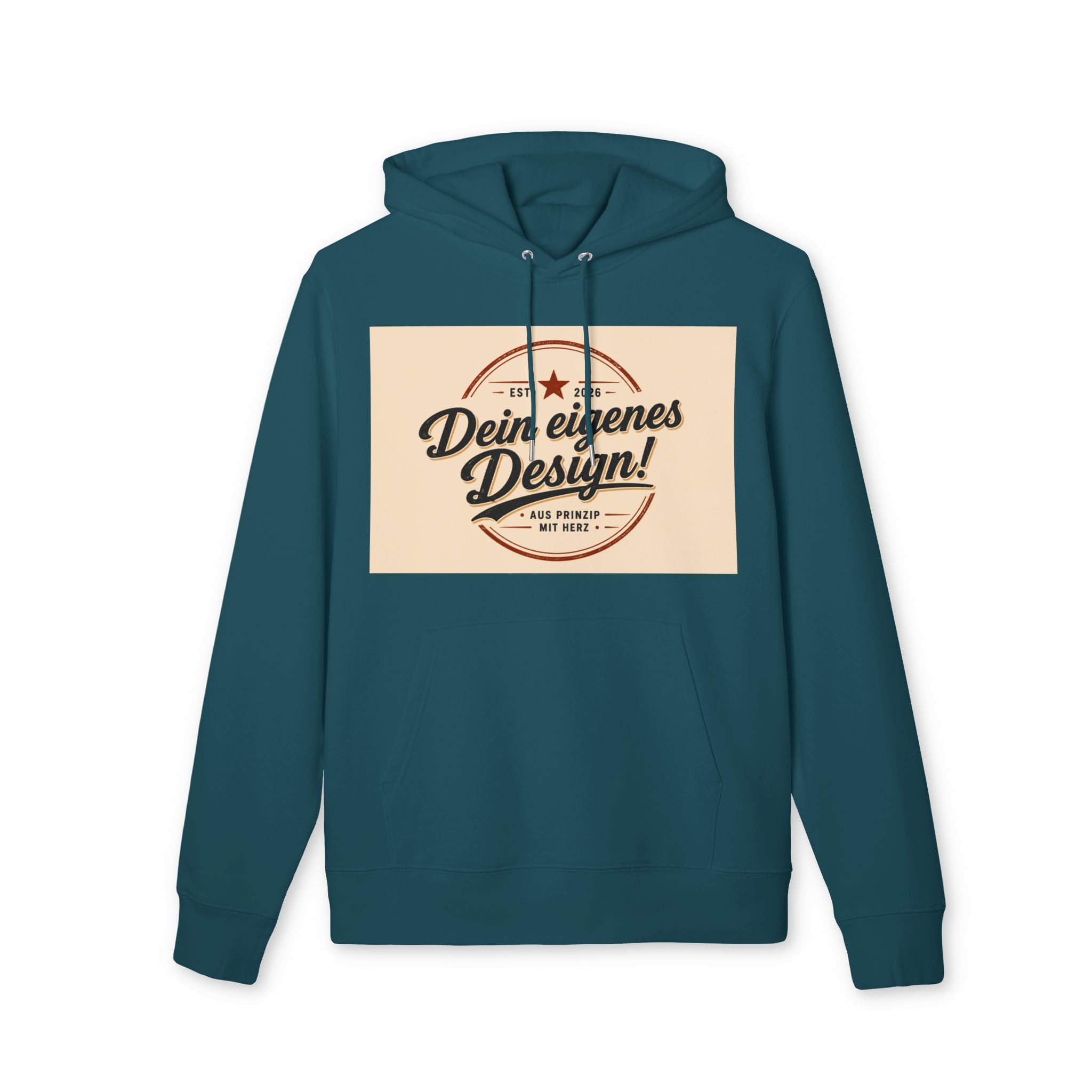 Hoodie — "Dein eigenes Design!" Vintage Badge Pullover