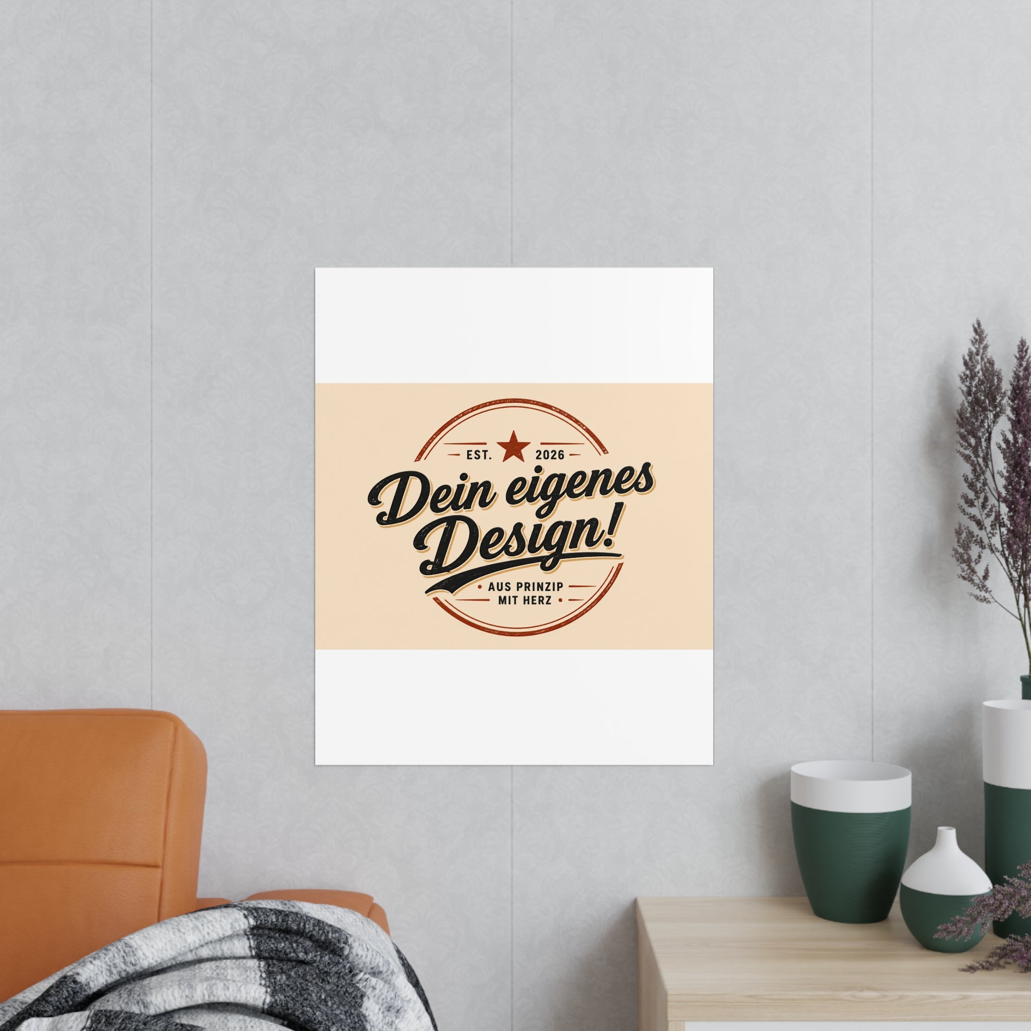 Custom Photopaper Poster — Personalizable Vintage Badge Design (Dein eigenes Design!)