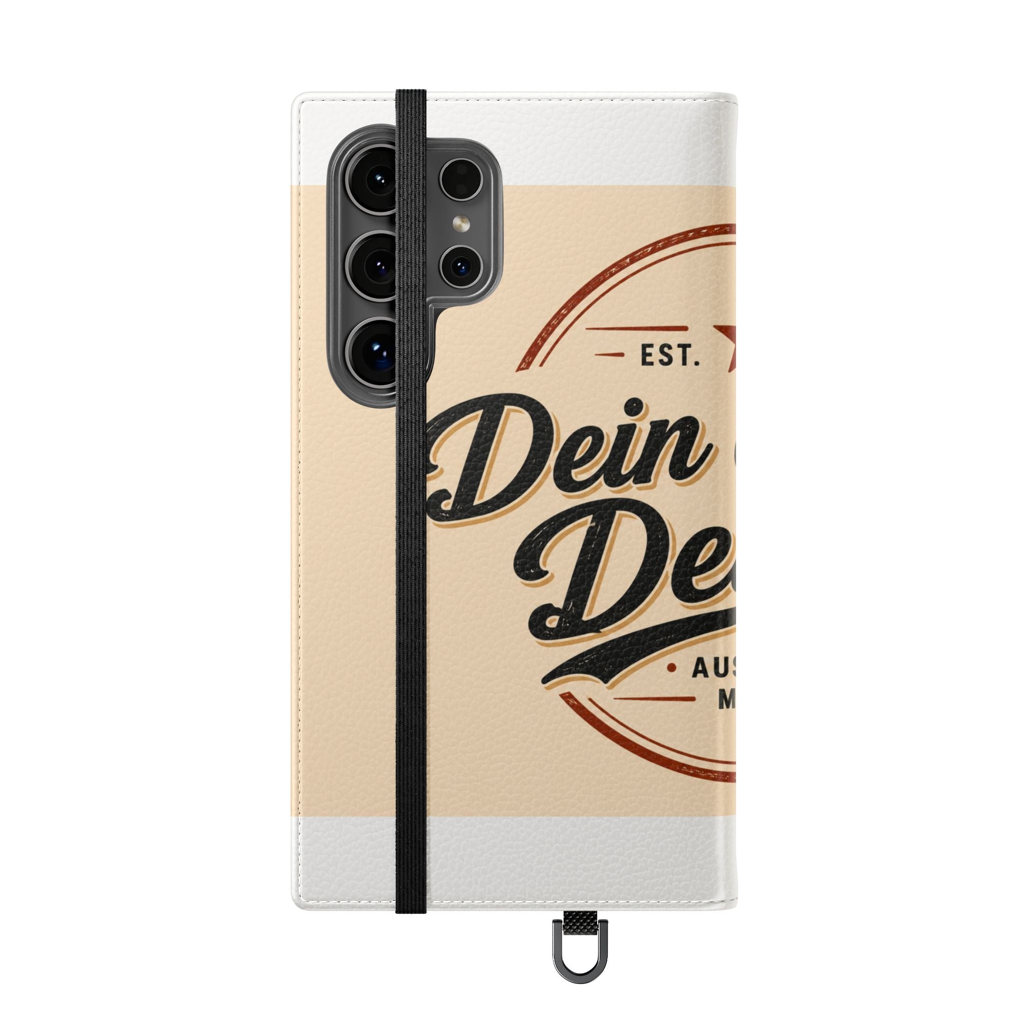 Flip Case Phone Wallet — "Dein eigenes Design!" Vintage Emblem