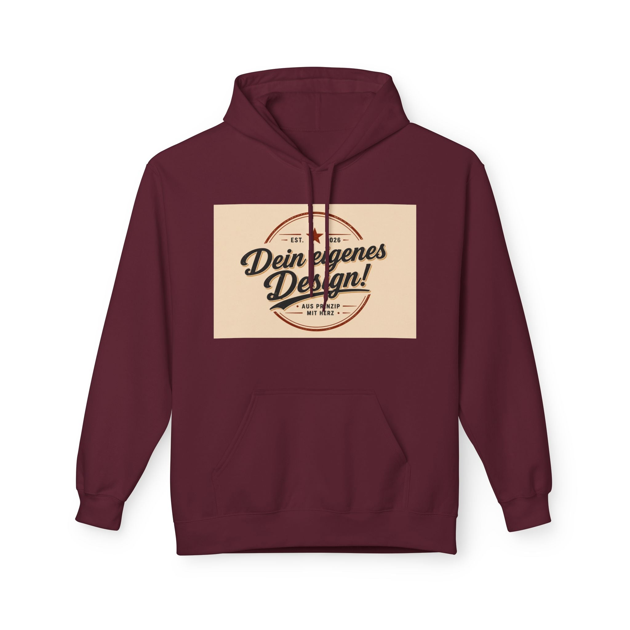 Hoodie — Custom Vintage Badge Design (Dein eigenes Design!)