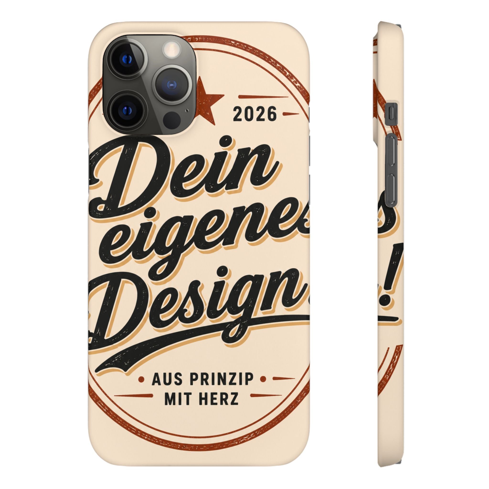 Phone Case — Retro "Dein eigenes Design" Customizable Snap Case