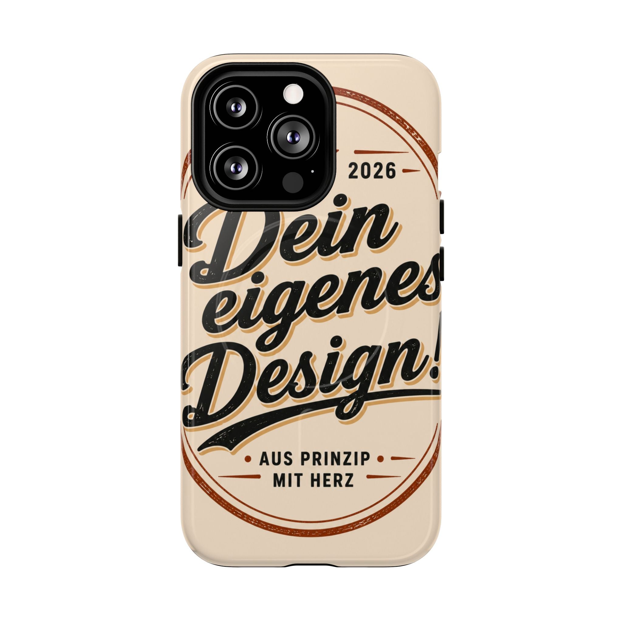 Tough Magnetic Phone Case — "Dein eigenes Design" Retro Script (Customizable)
