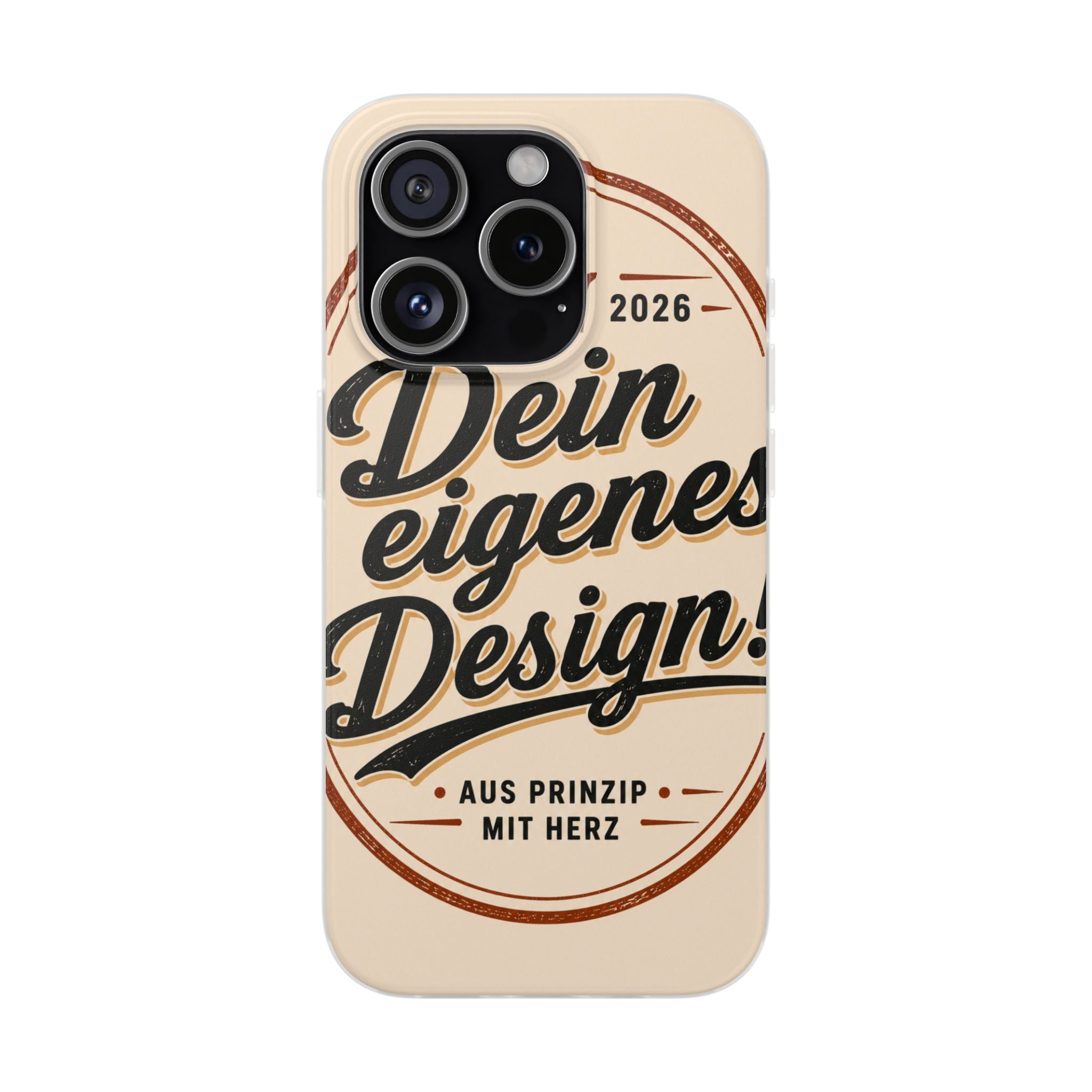 Phone Case — "Dein eigenes Design" Vintage Script Personalized Protective Case