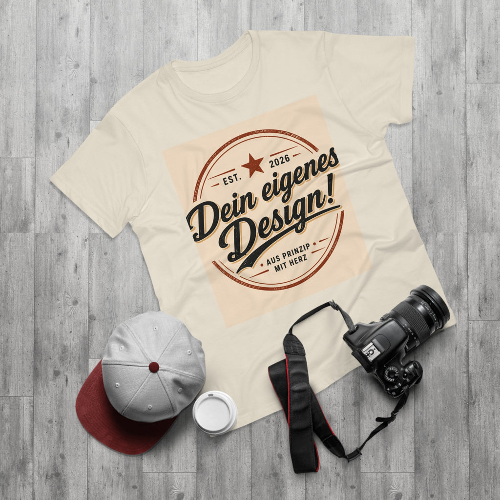 Men's Vintage Badge T‑Shirt — "Dein eigenes Design!" Retro Logo Tee