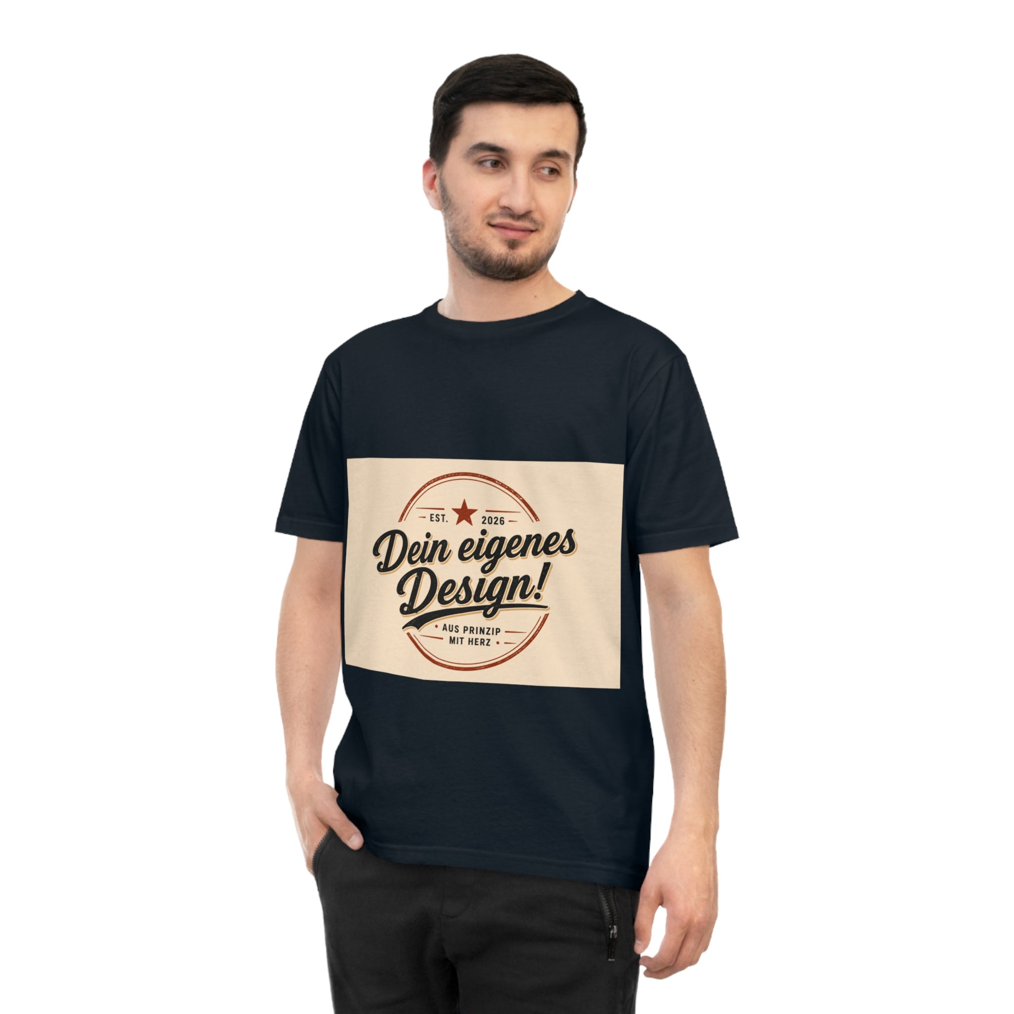 Vintage Badge T‑Shirt — "Dein eigenes Design!" Custom Retro Graphic Tee
