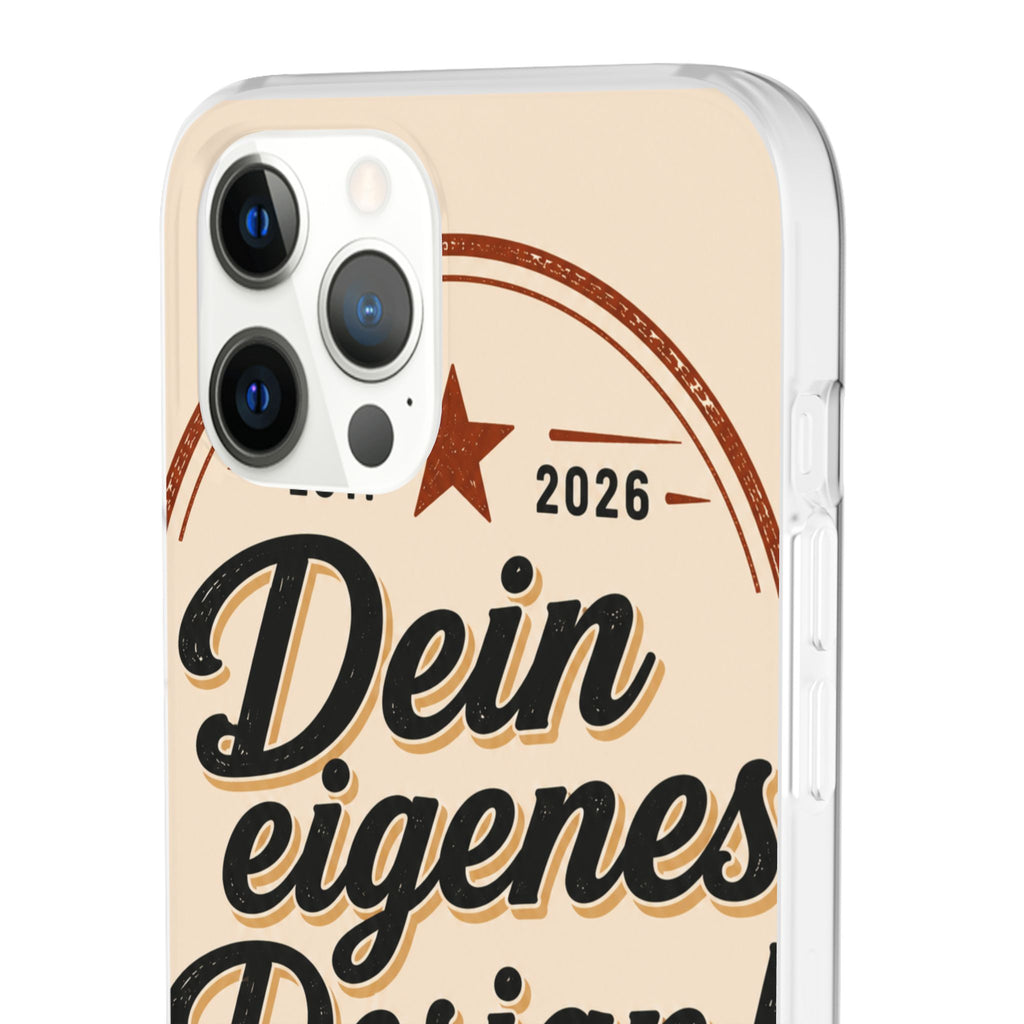 Phone Case — "Dein eigenes Design" Vintage Script Personalized Protective Case