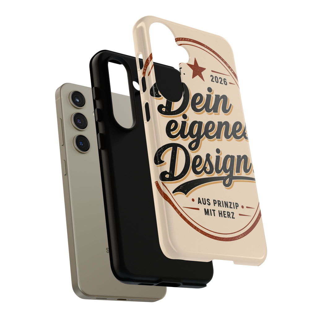 Custom Tough Phone Case — "Dein eigenes Design" Vintage Script Tough Case