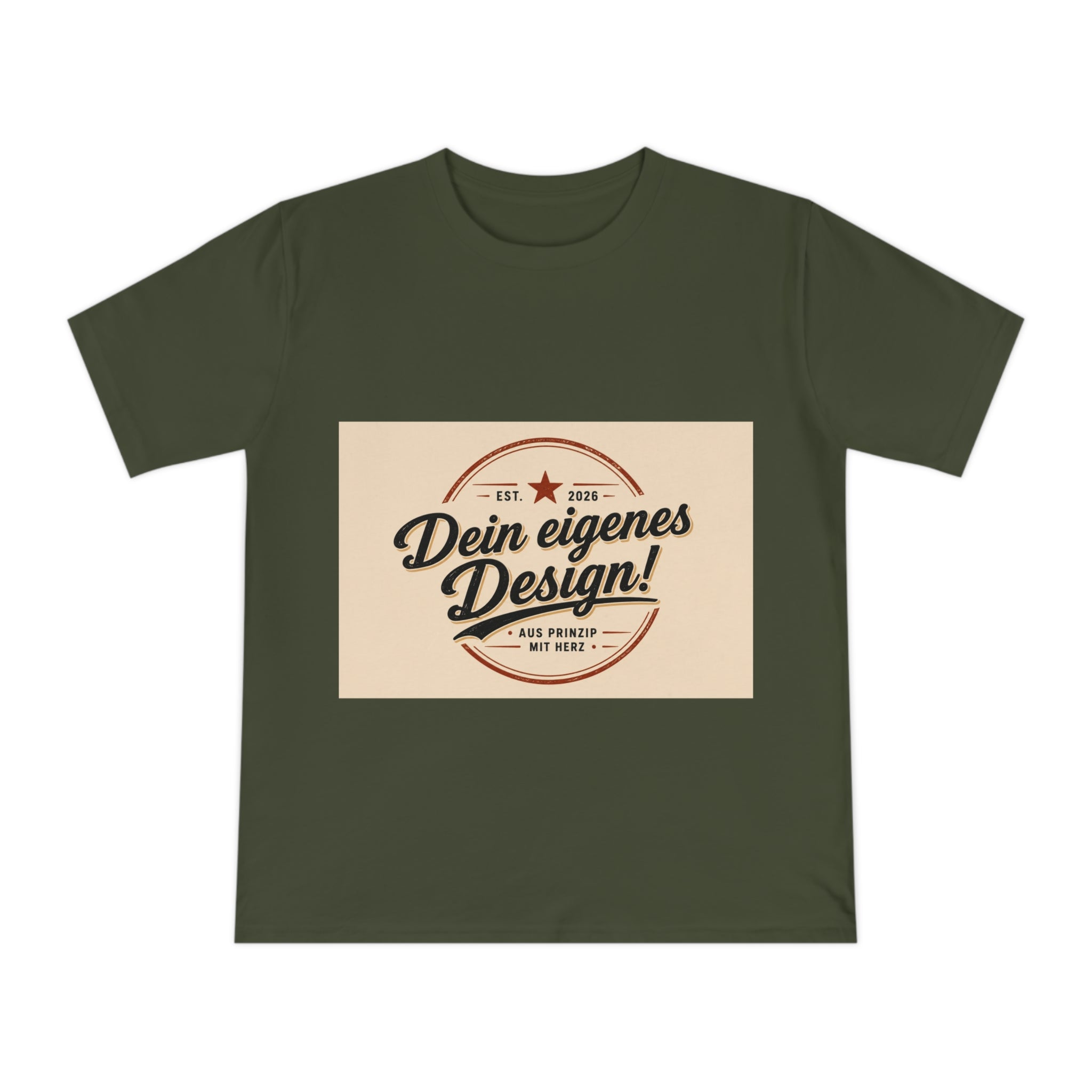 Vintage Badge T‑Shirt — "Dein eigenes Design!" Custom Retro Graphic Tee