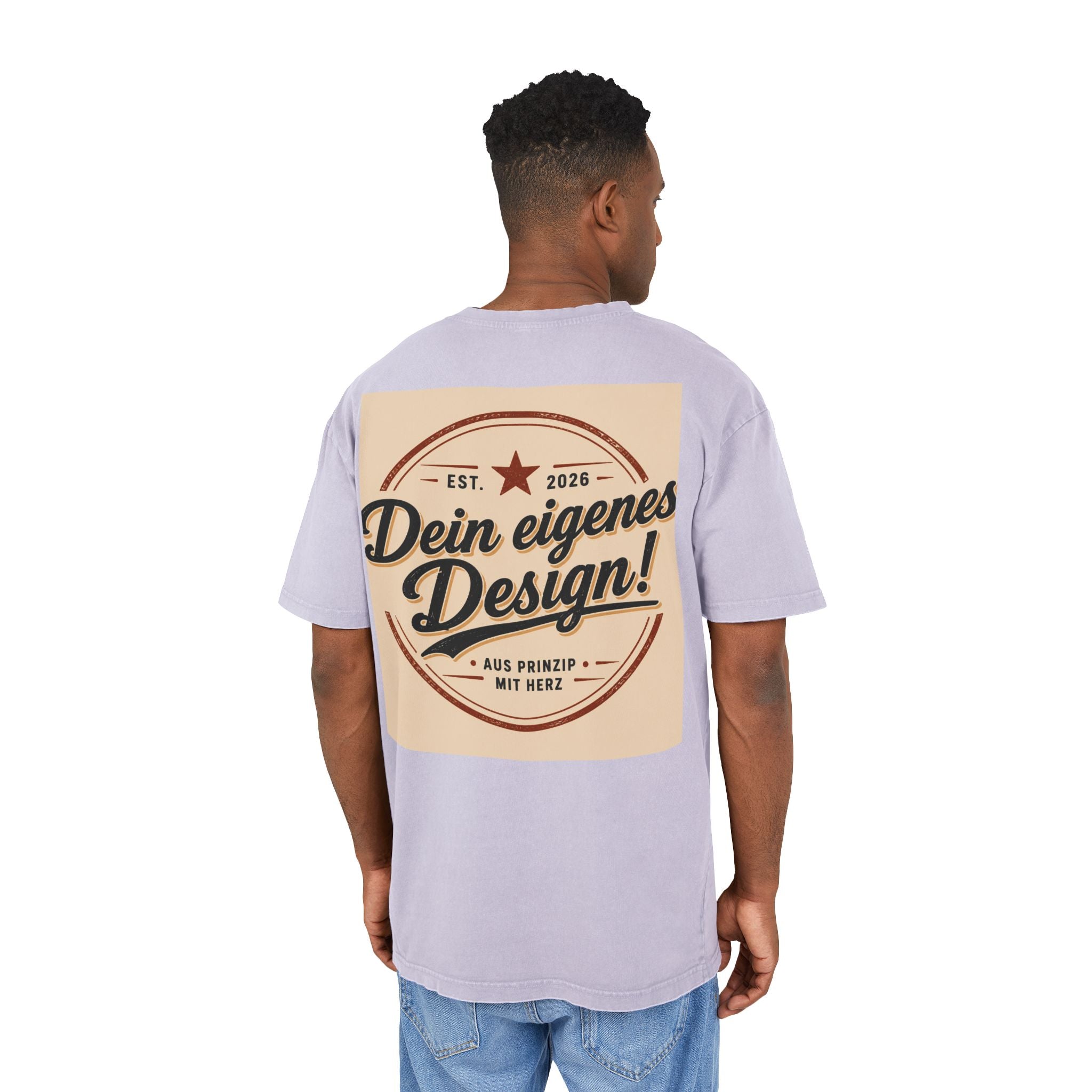 Vintage Logo Tee — "Dein eigenes Design!" Acid Wash Oversized Shirt