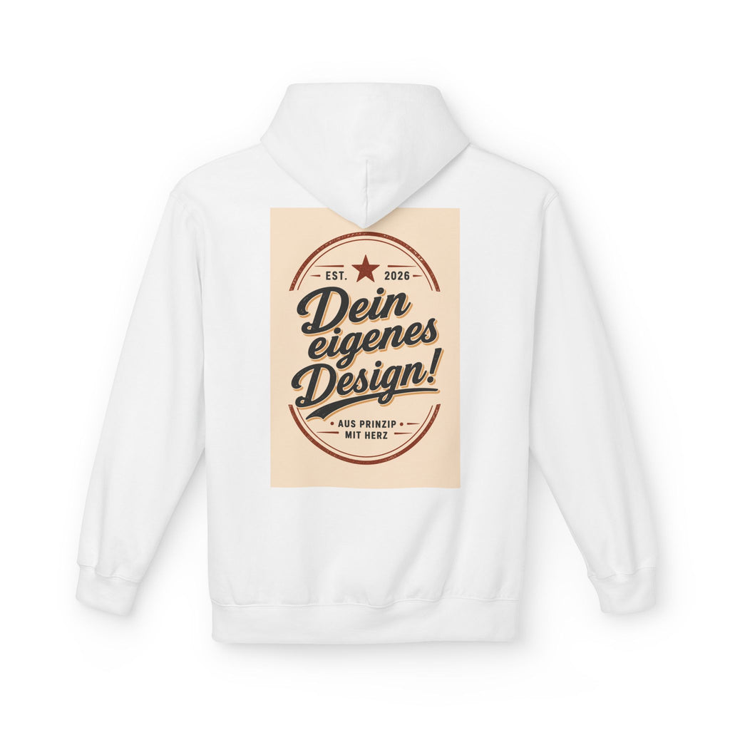 Hoodie — Custom Vintage Badge Design (Dein eigenes Design!)