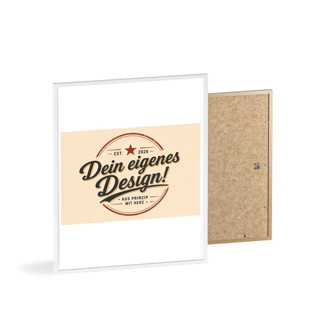 Framed Poster – "Dein eigenes Design!" Custom Wooden Frame Wall Art