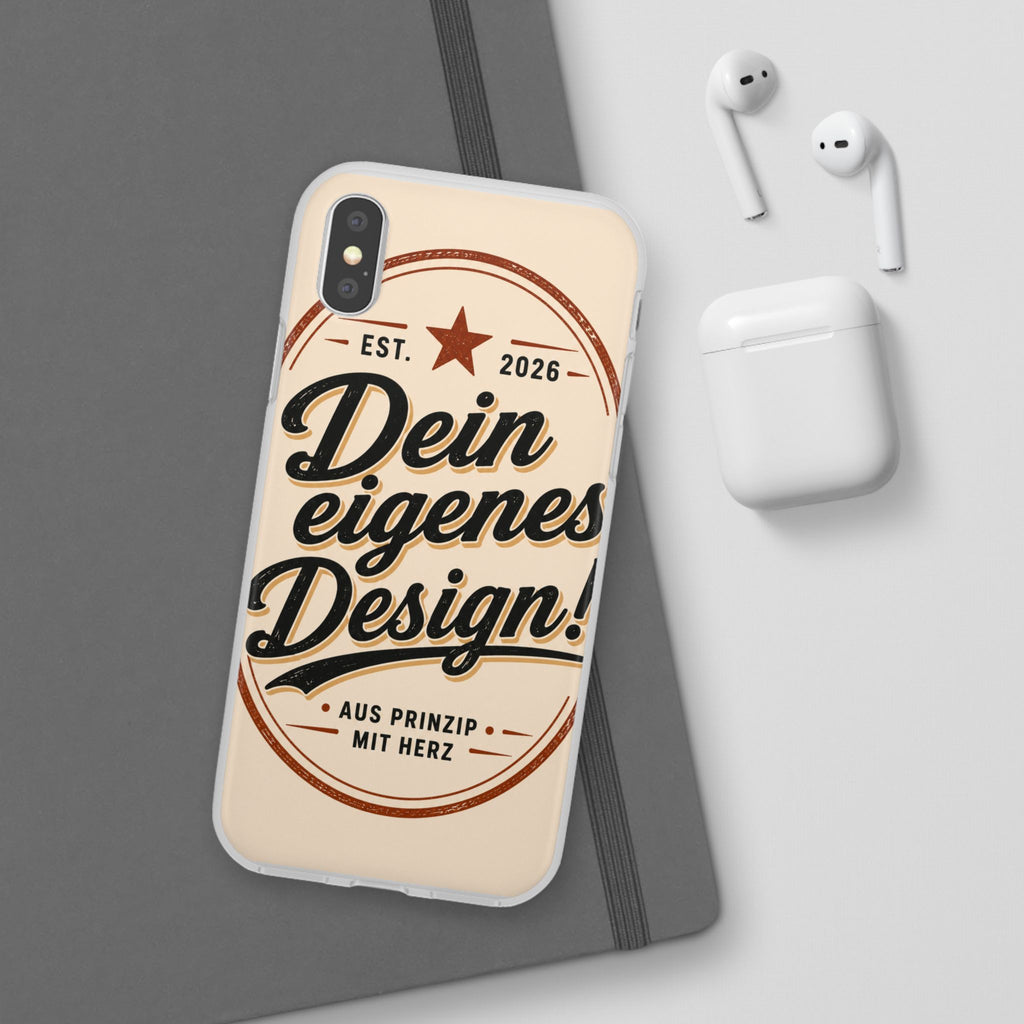Phone Case — "Dein eigenes Design" Vintage Script Personalized Protective Case